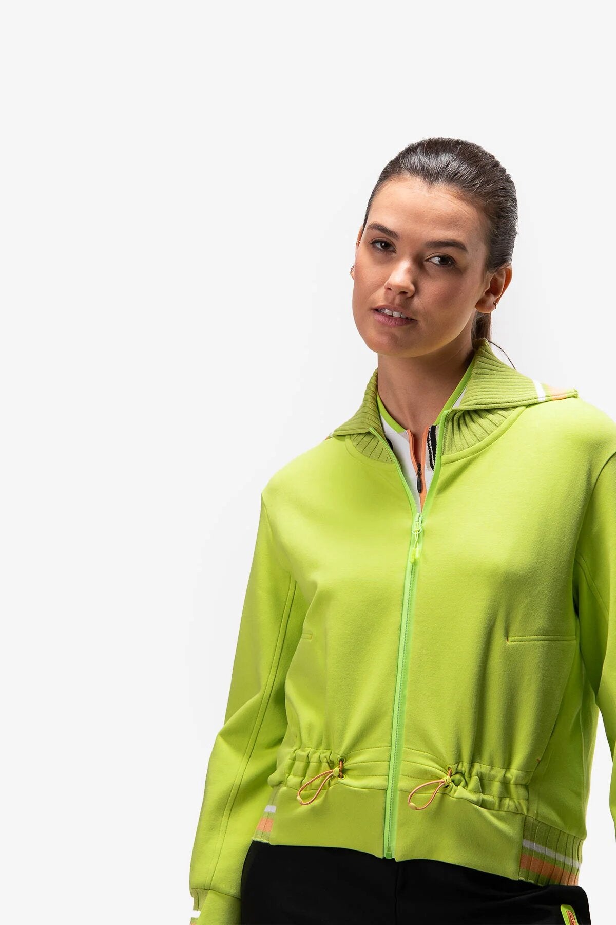 Sweat Jacket with Shirt Collar