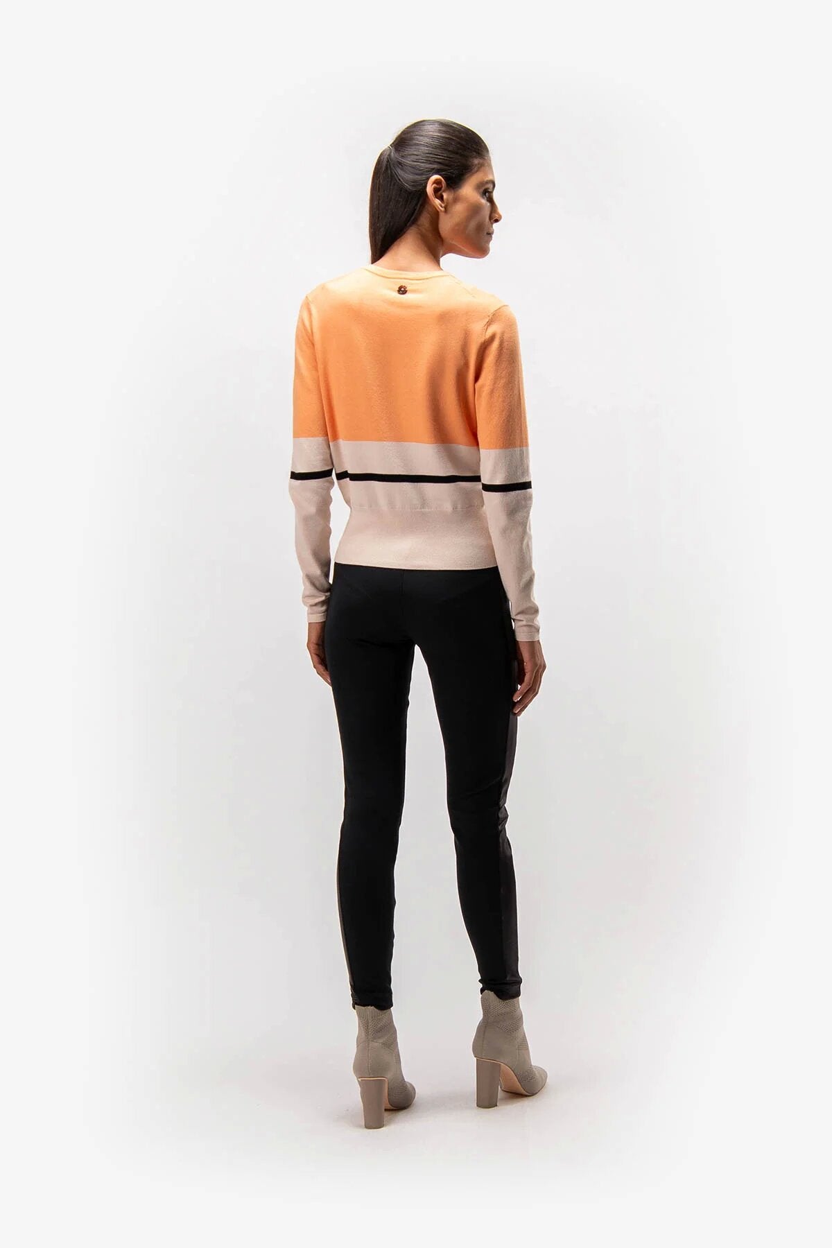 Pullover with Graphic Block Stripes