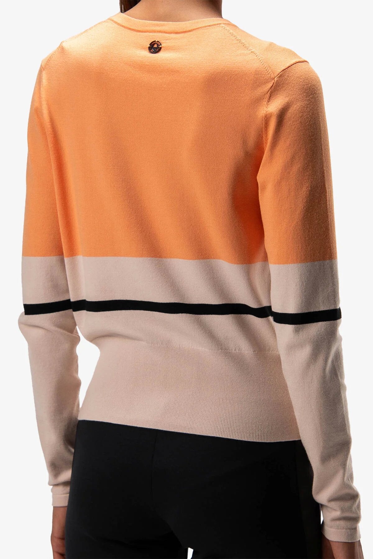 Pullover with Graphic Block Stripes