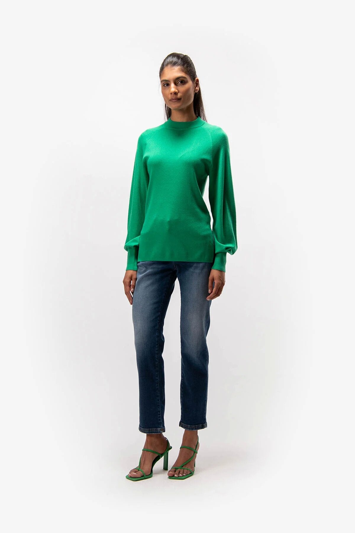 Pullover with Stand-Up Collar