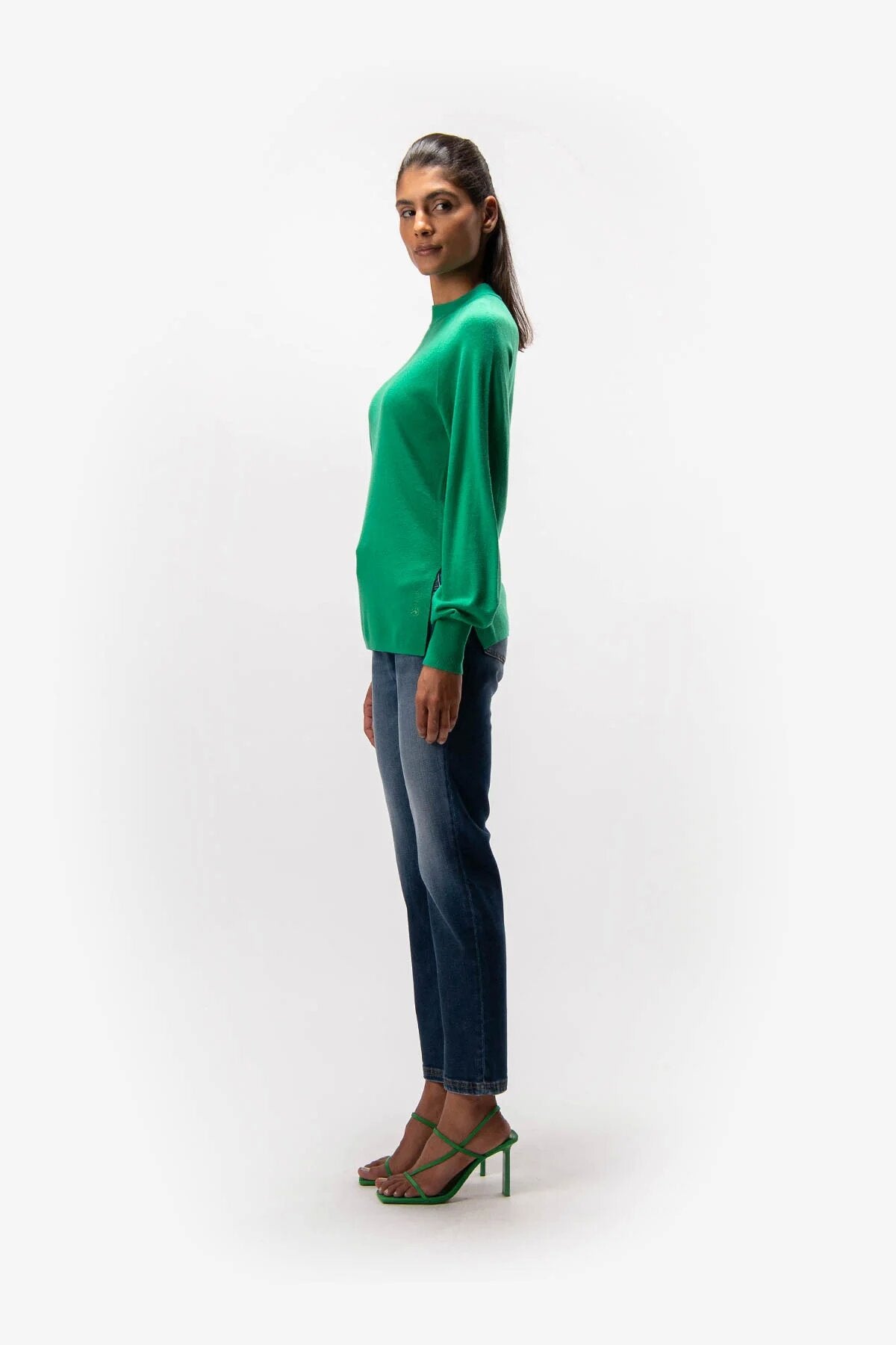 Pullover with Stand-Up Collar