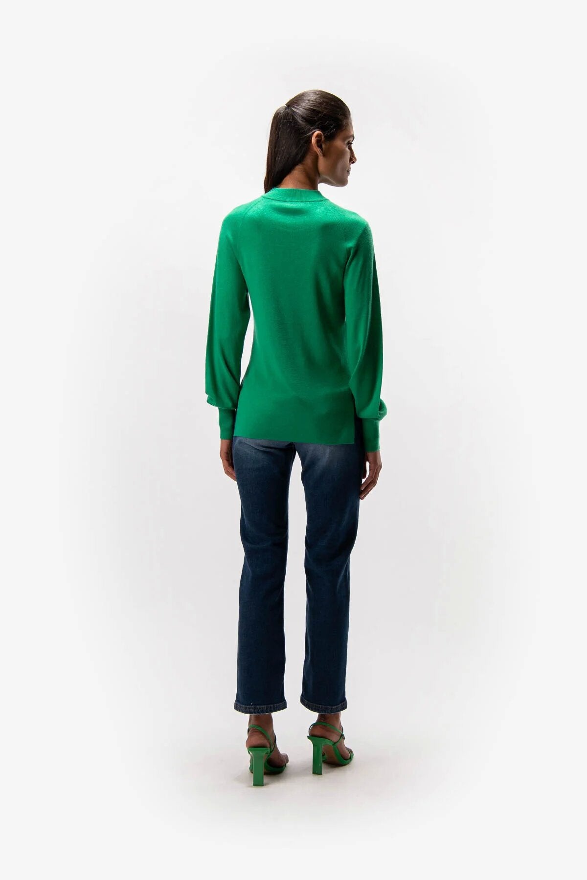 Pullover with Stand-Up Collar