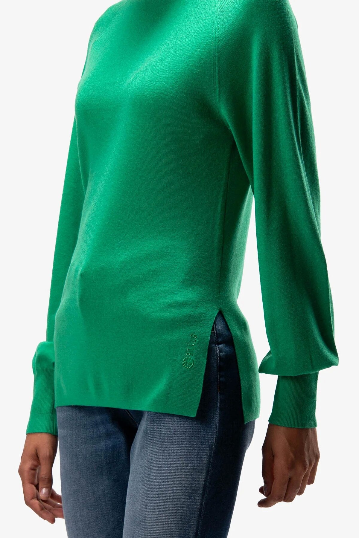 Pullover with Stand-Up Collar