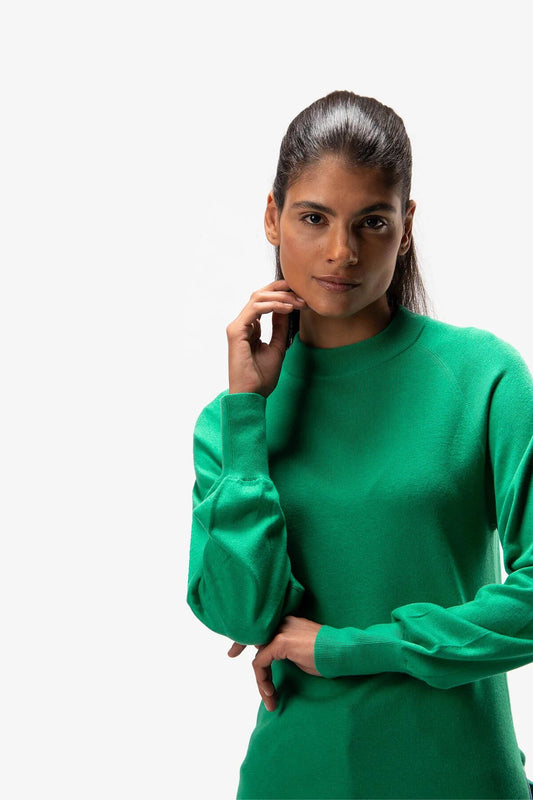 Pullover with Stand-Up Collar