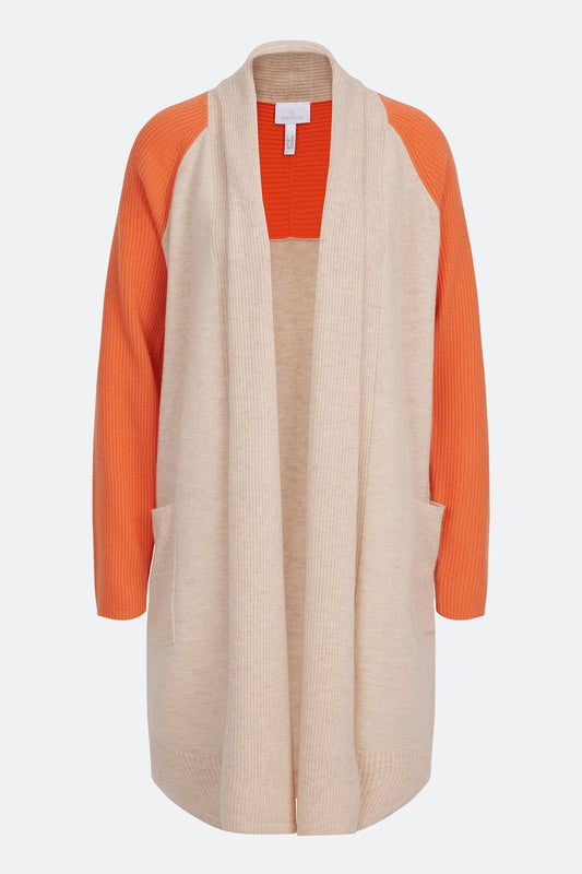 青果领羊毛针织开衫