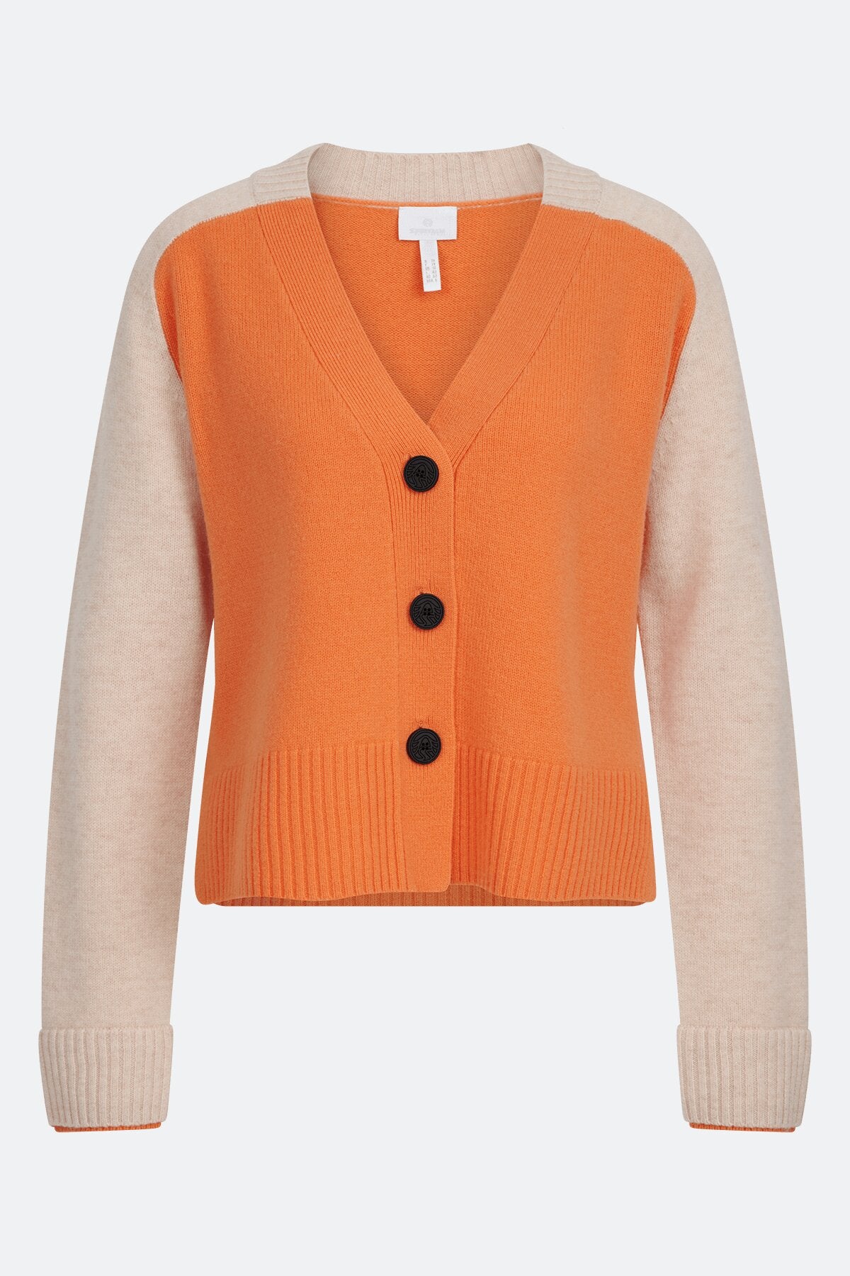 V领插肩袖针织开衫