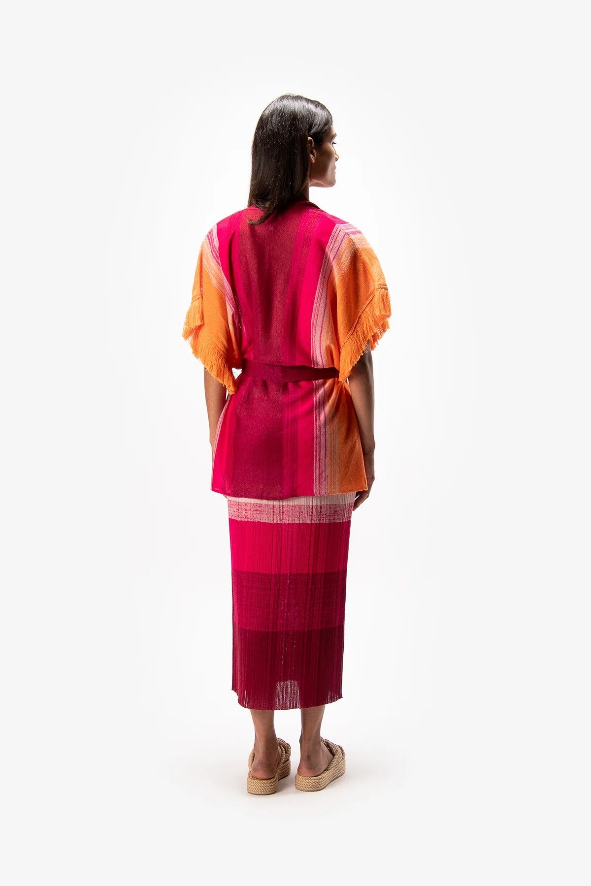 Cardigan with Grading Color