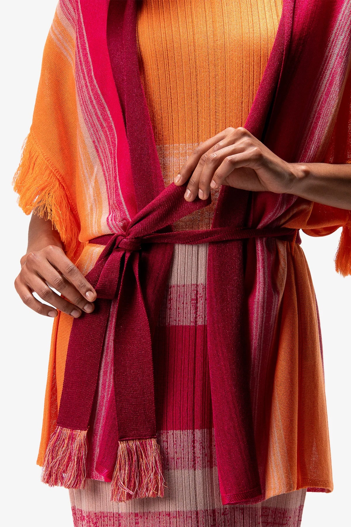 Cardigan with Grading Color