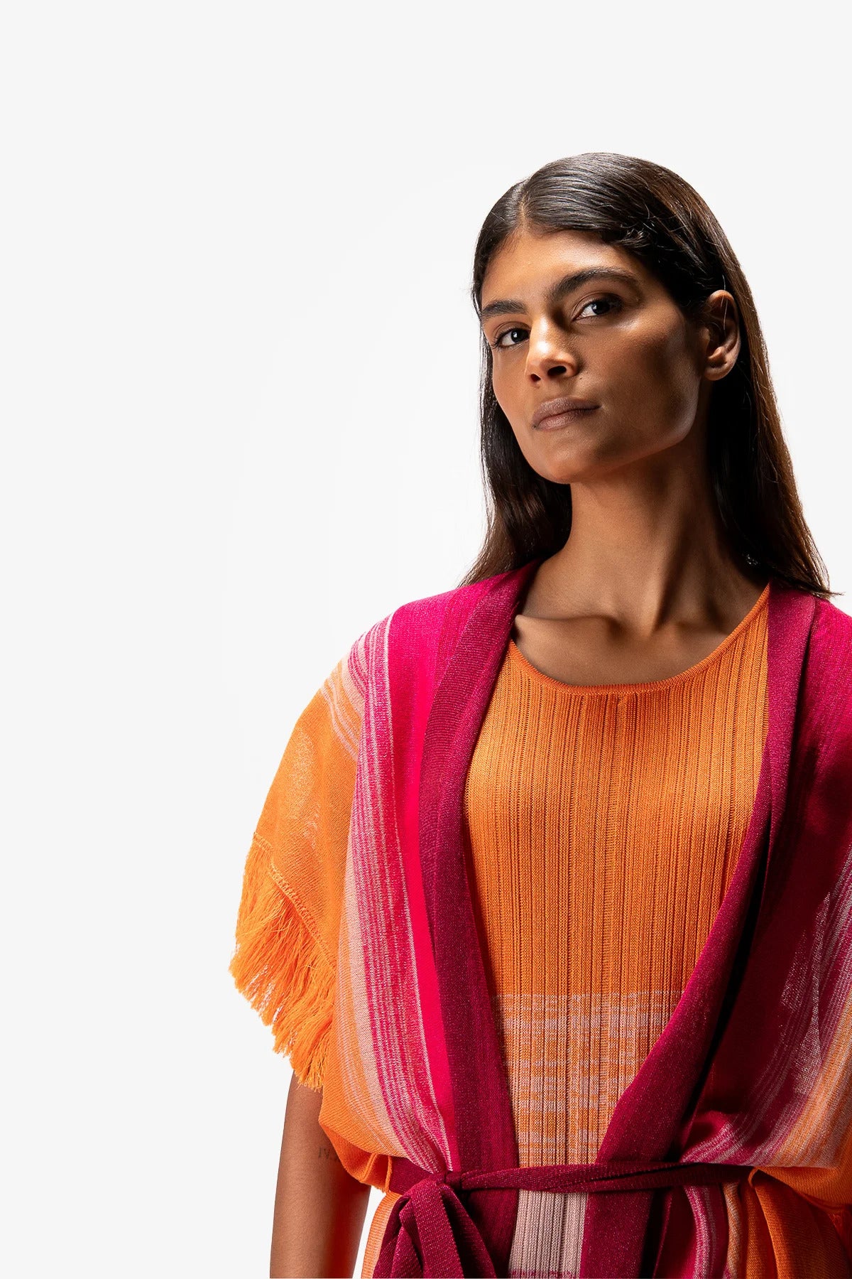 Cardigan with Grading Color