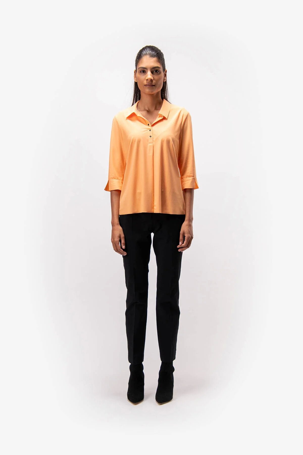 Polo Shirt Style Blouse