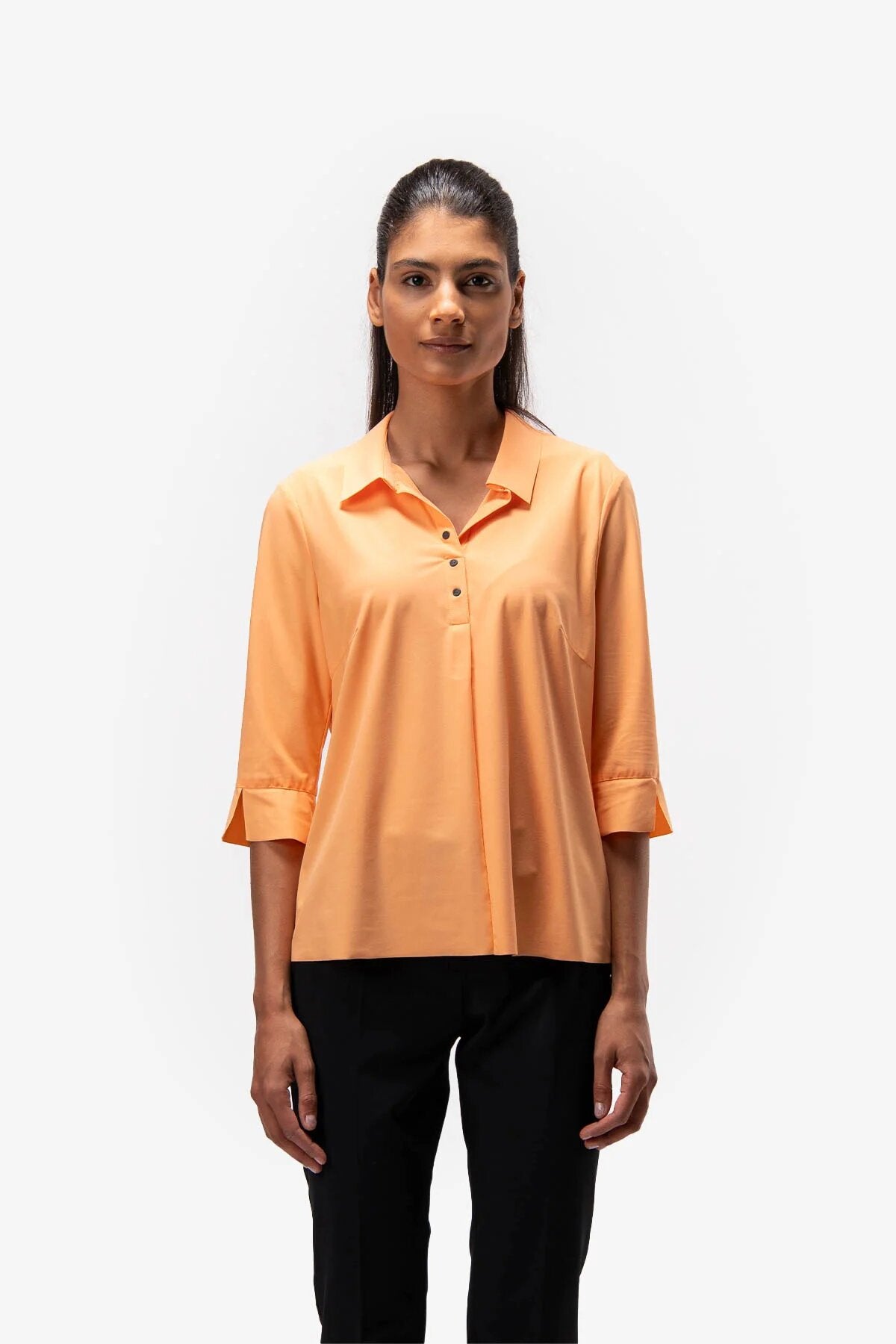 Polo Shirt Style Blouse