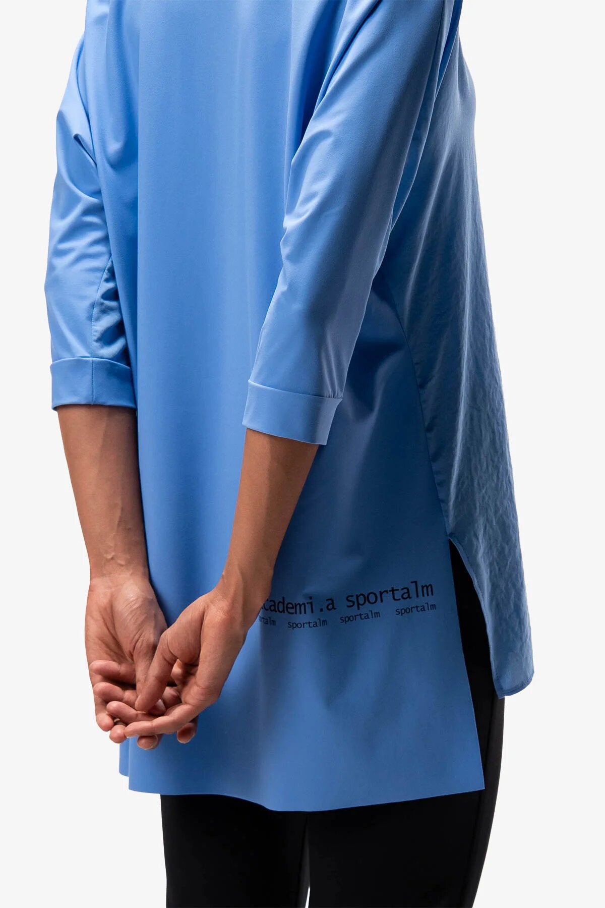 前短后长短袖休闲上衣