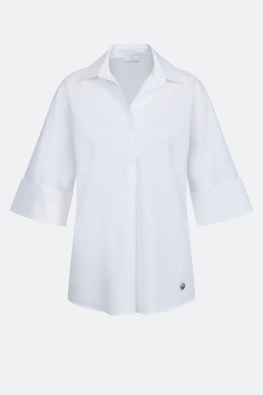 Shirt Blouse with Bat Sleeves