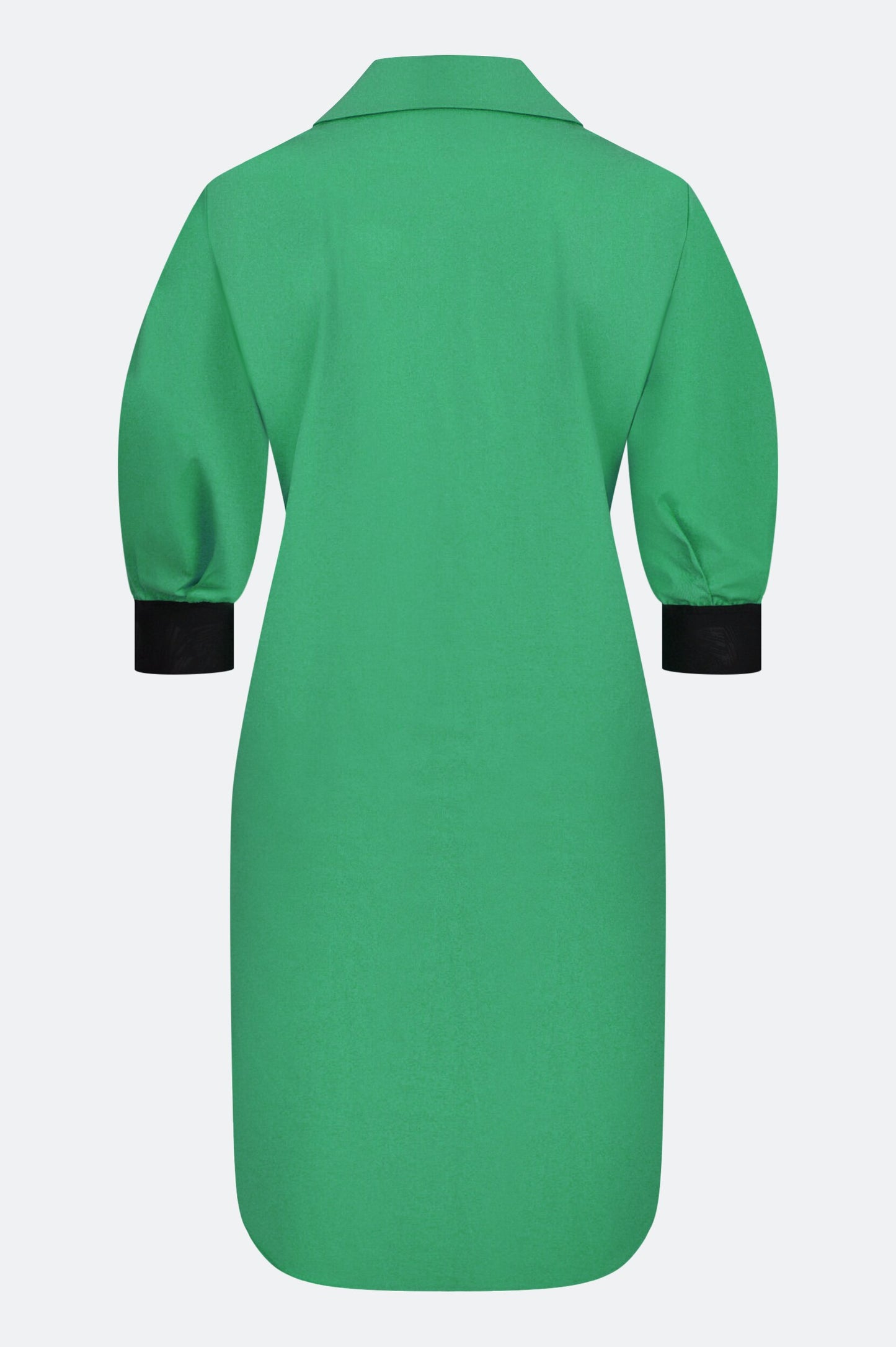 Logo印字小V襯衫領連衣裙