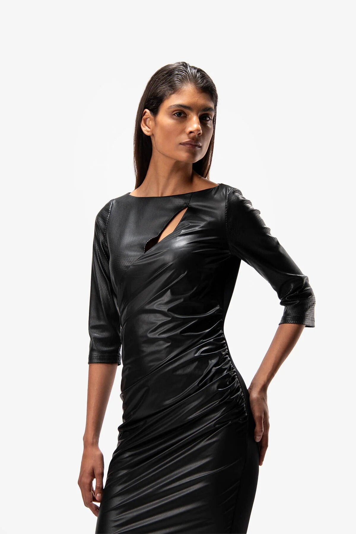 Leather Shift Dress