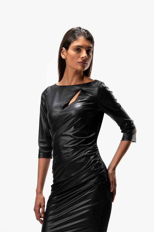Leather Shift Dress