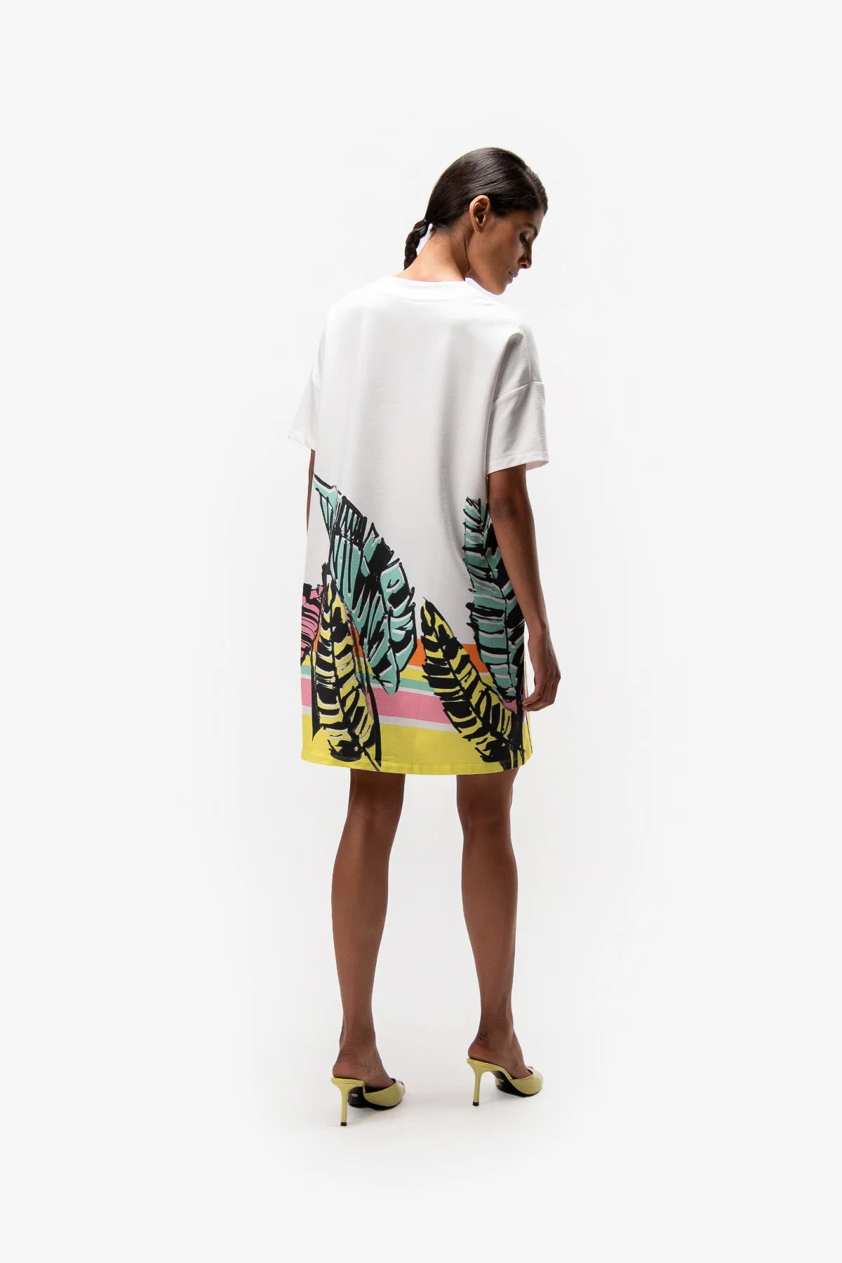 Sweat Dress with V-Neck
