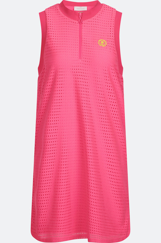 Sleeveless Golf Dress with Stand-Up Collar