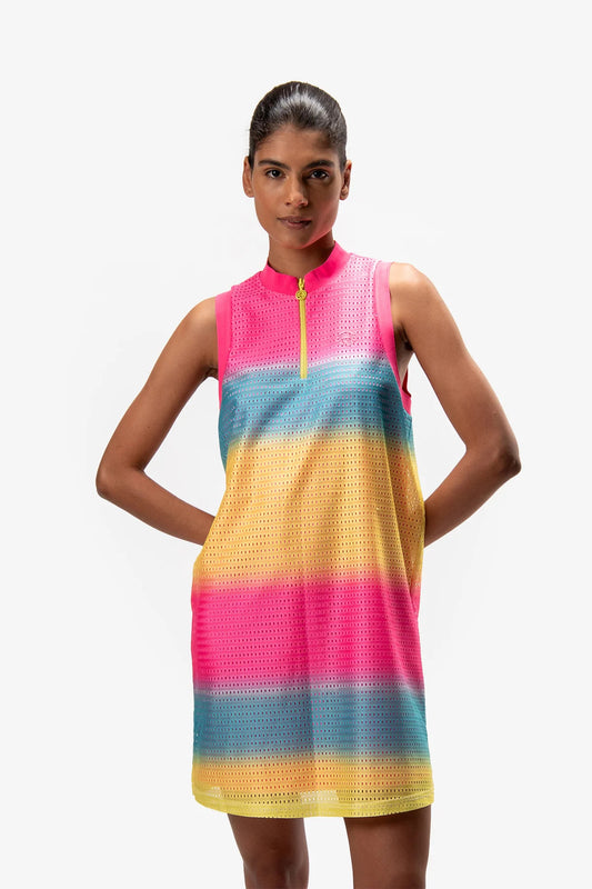 Sleeveless Golf Dress with Color Block