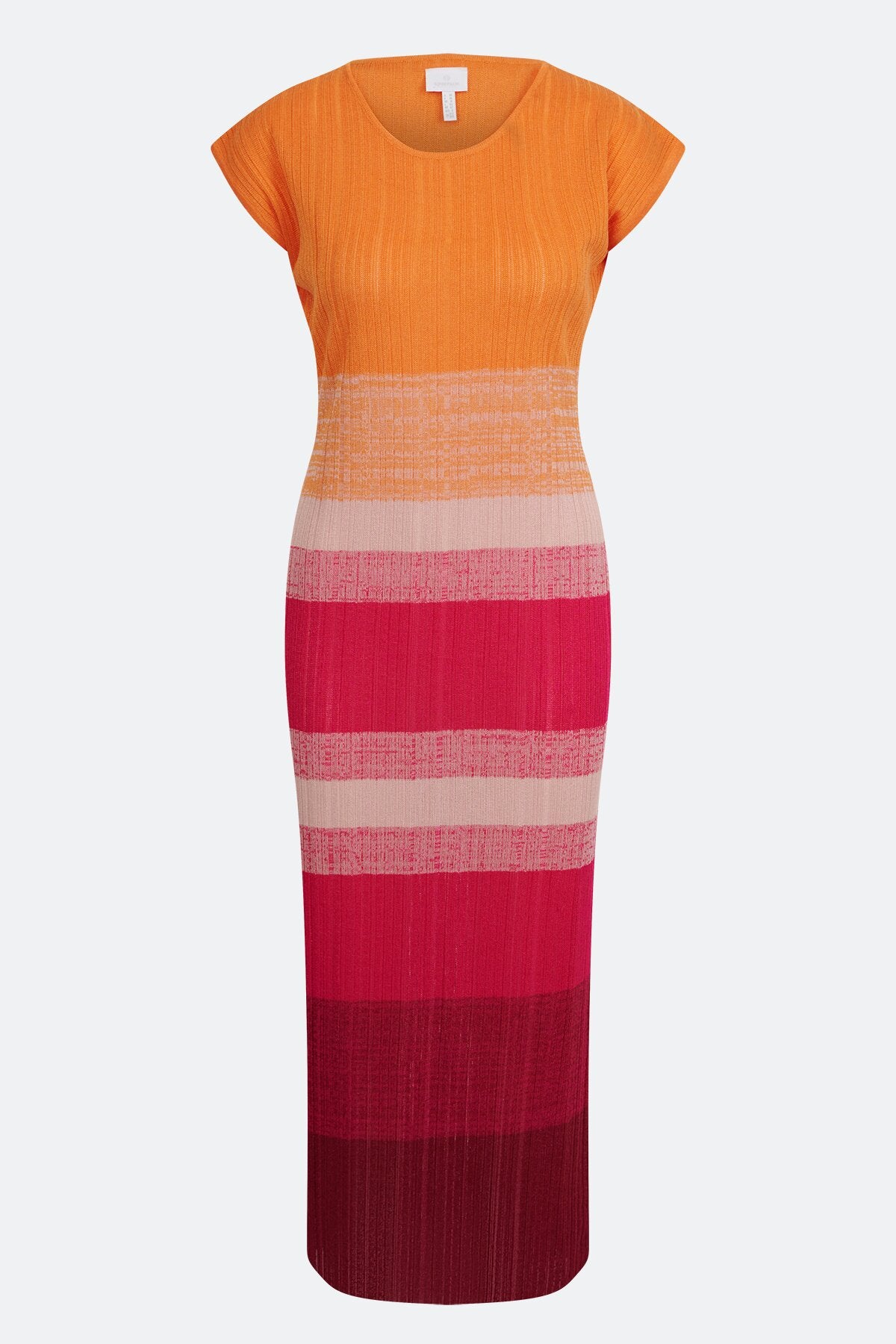 Knitted Dress with Round Neck