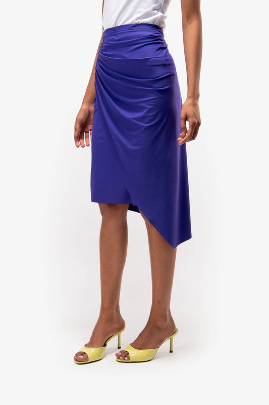 Slip-On Skirt In Wrap-Around Look