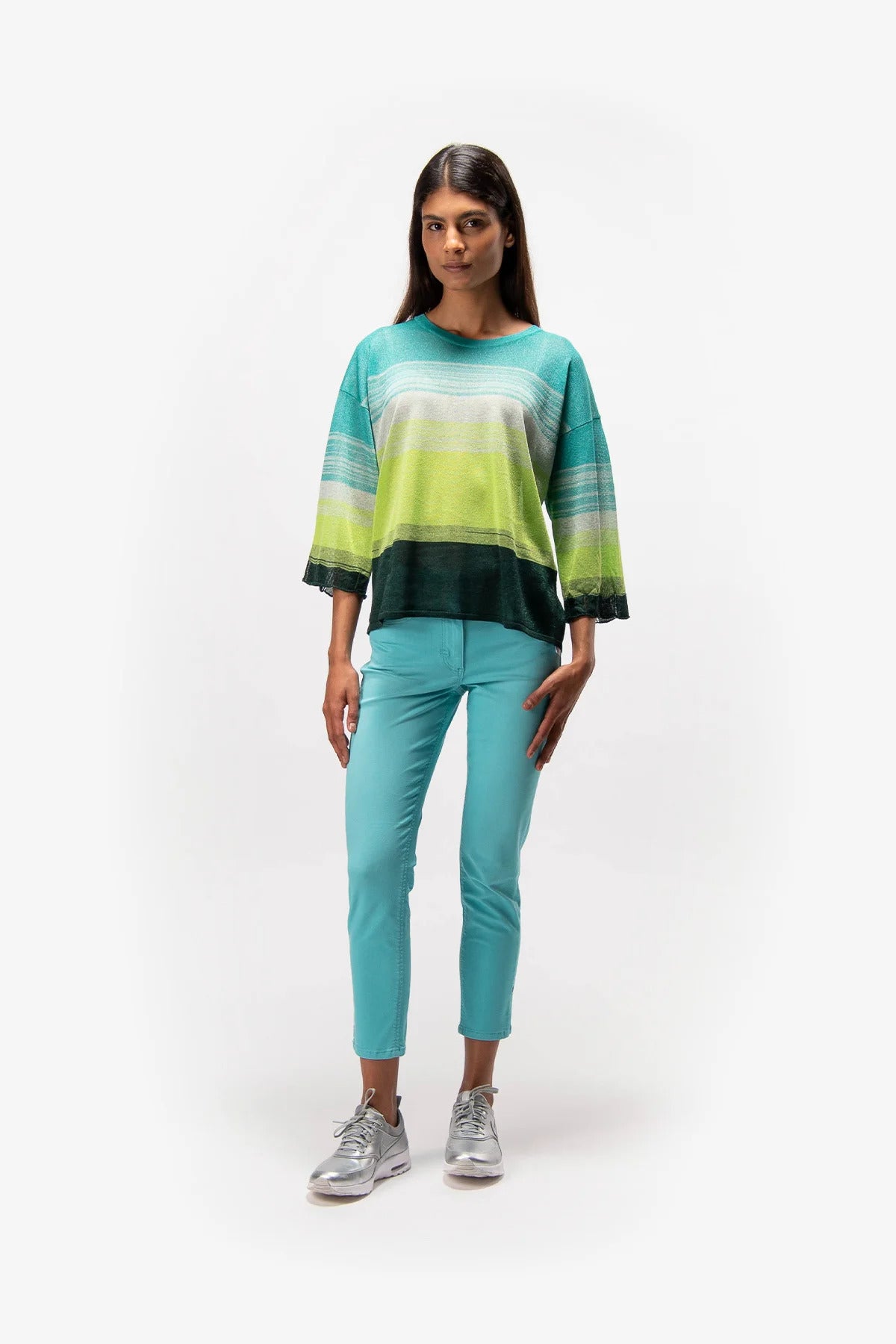 修身牛仔九分褲