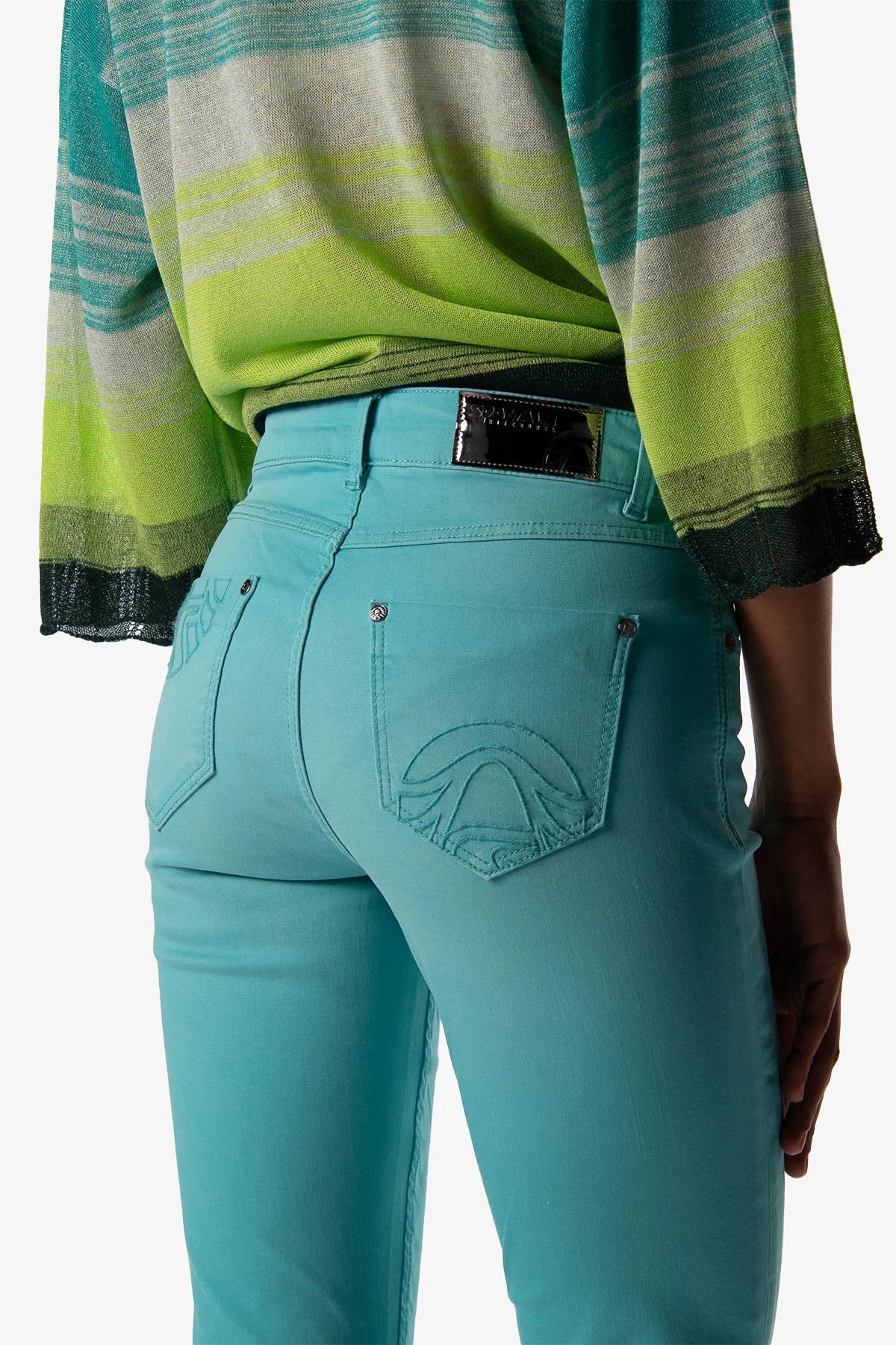 修身牛仔九分褲