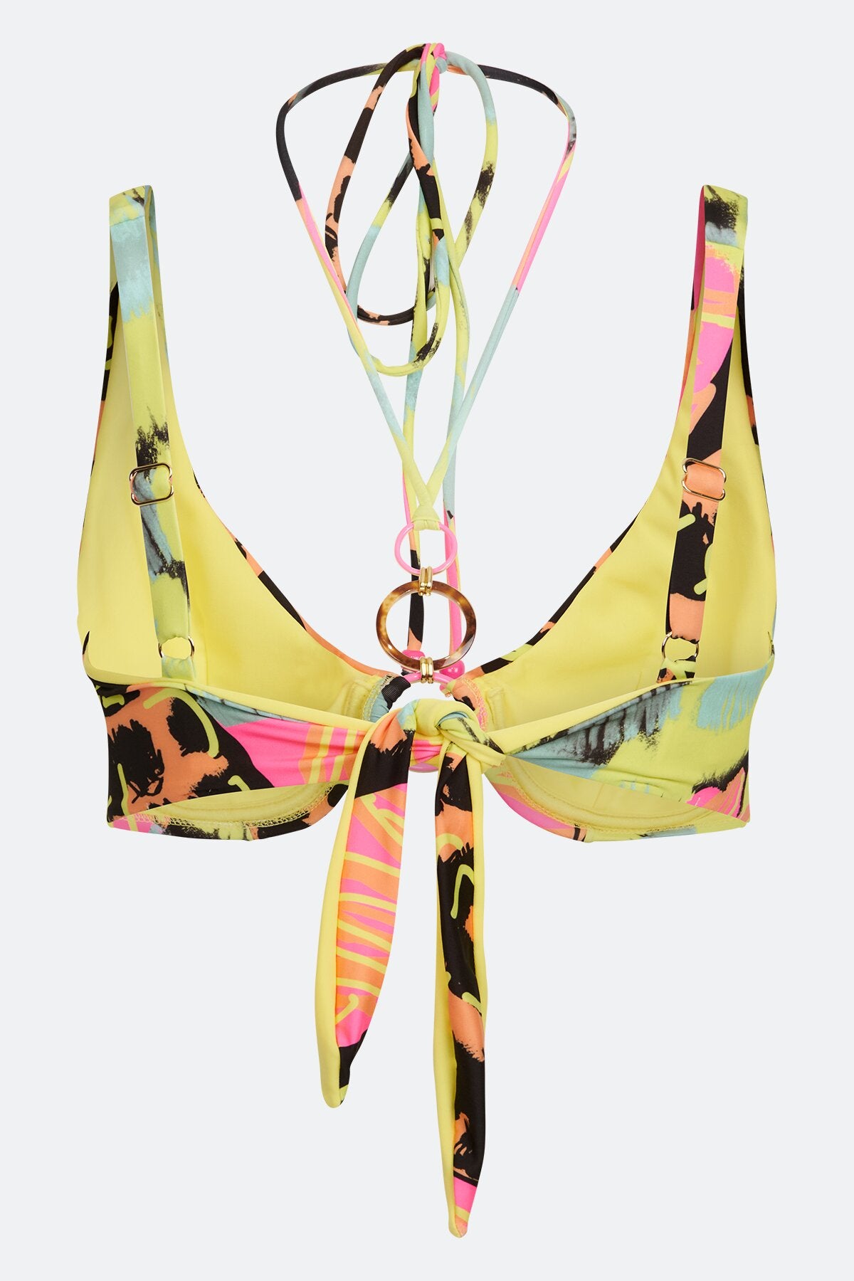 C杯印花比基尼上衣