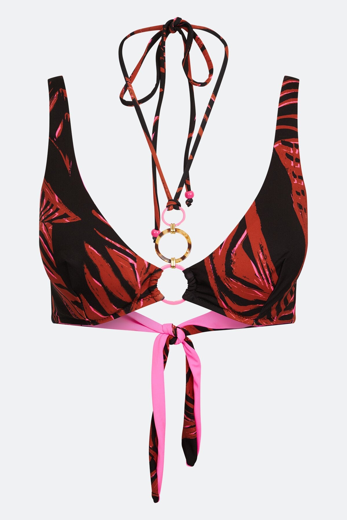 B杯印花比基尼上衣