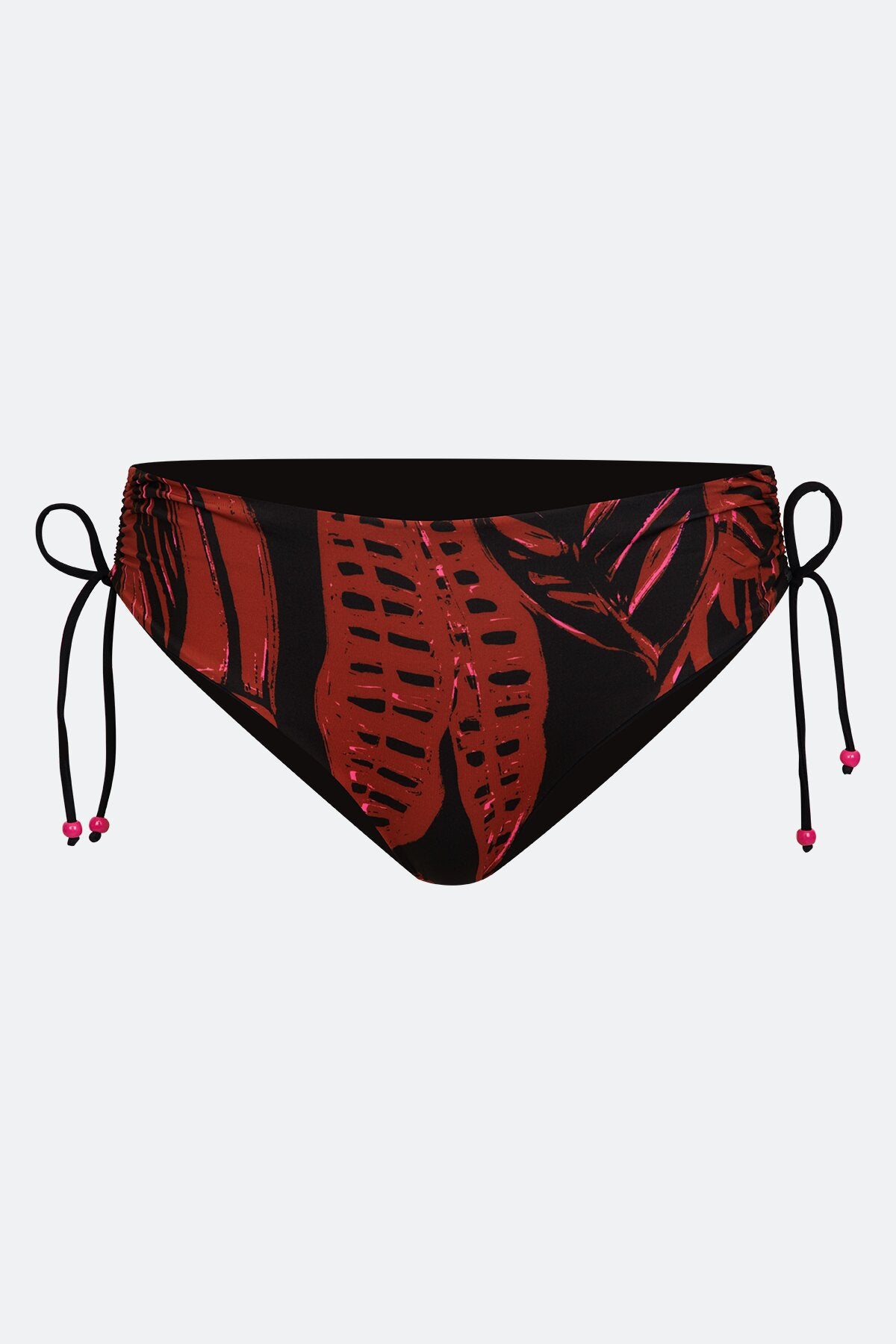 缩褶印花比基尼短裤