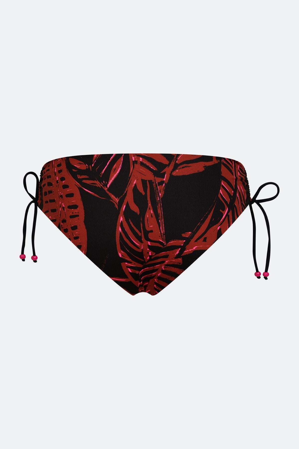 缩褶印花比基尼短裤