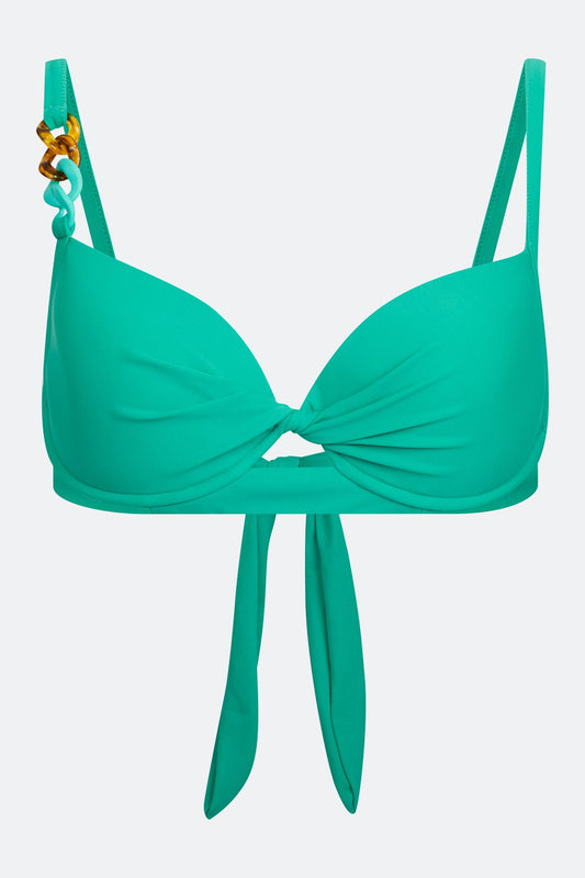 裝飾鏈肩帶C杯比基尼上衣