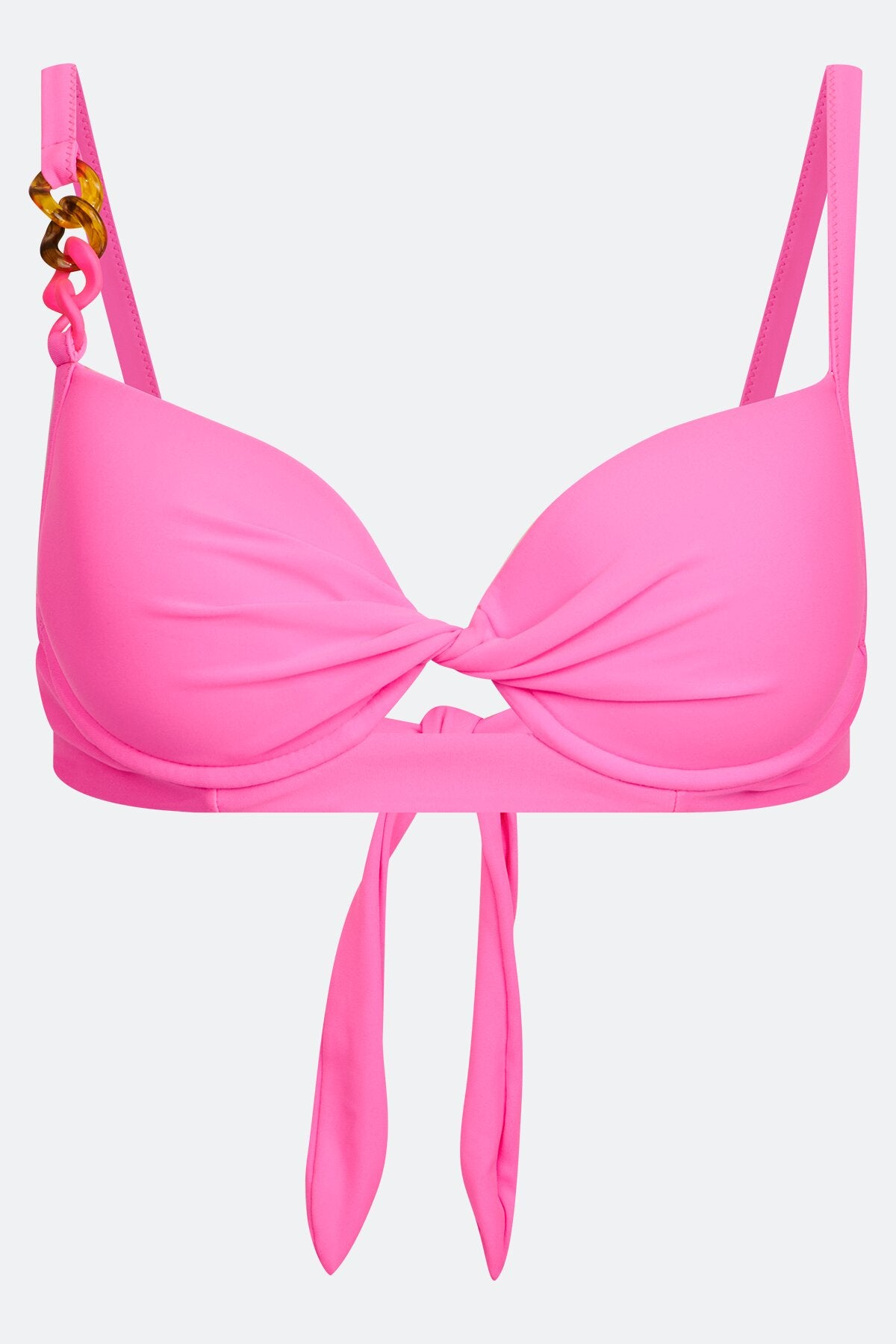 裝飾鏈肩帶C杯比基尼上衣