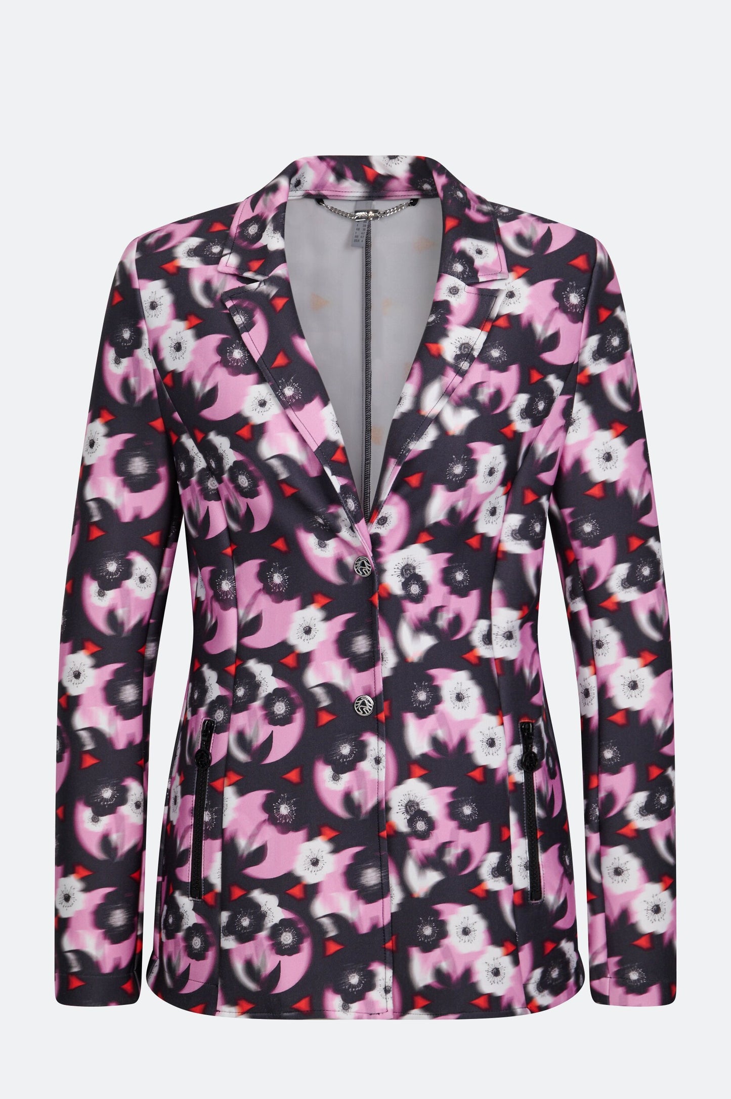 翻領印花西裝外套