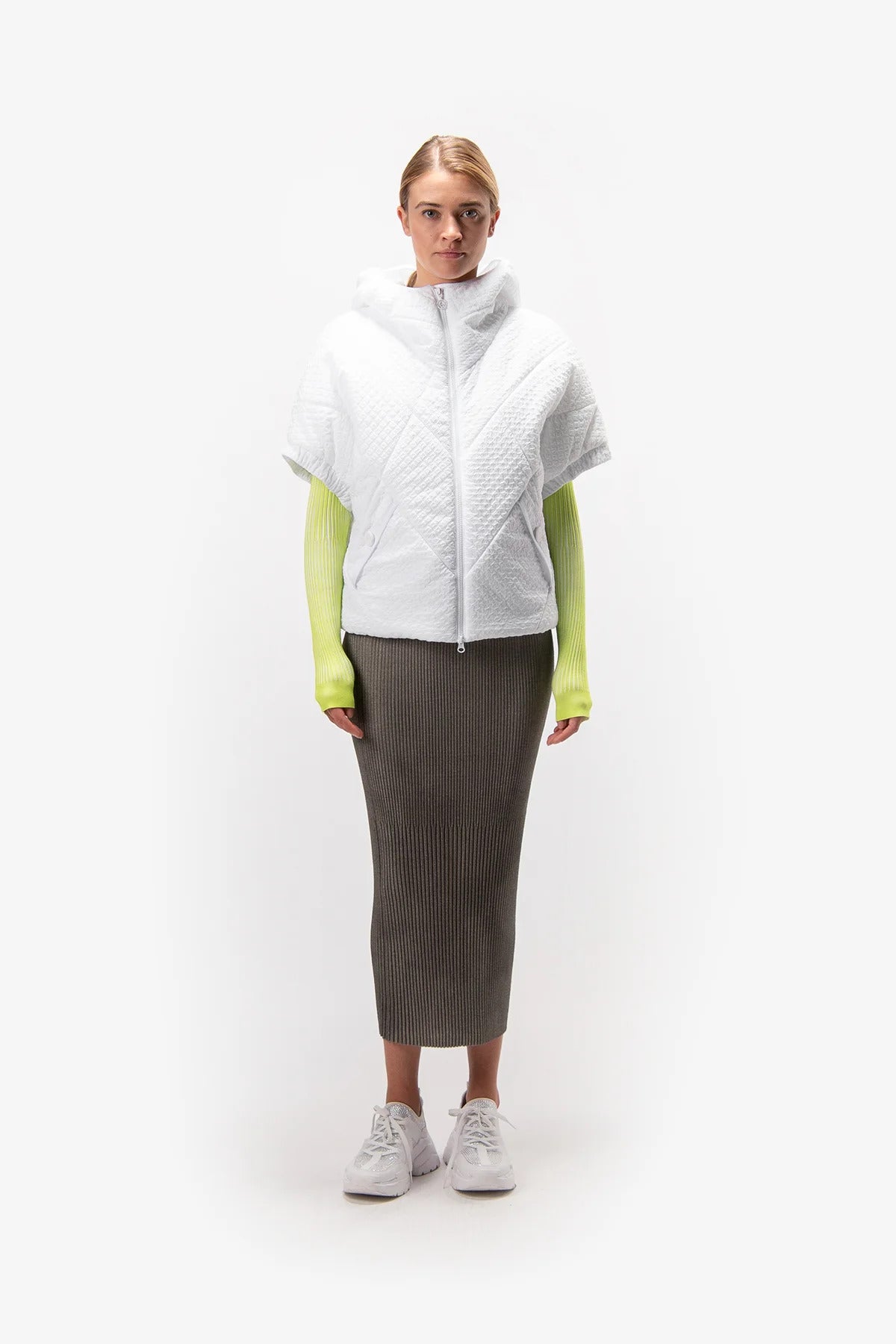 Fashionable Vest Made of Crashed Nylon