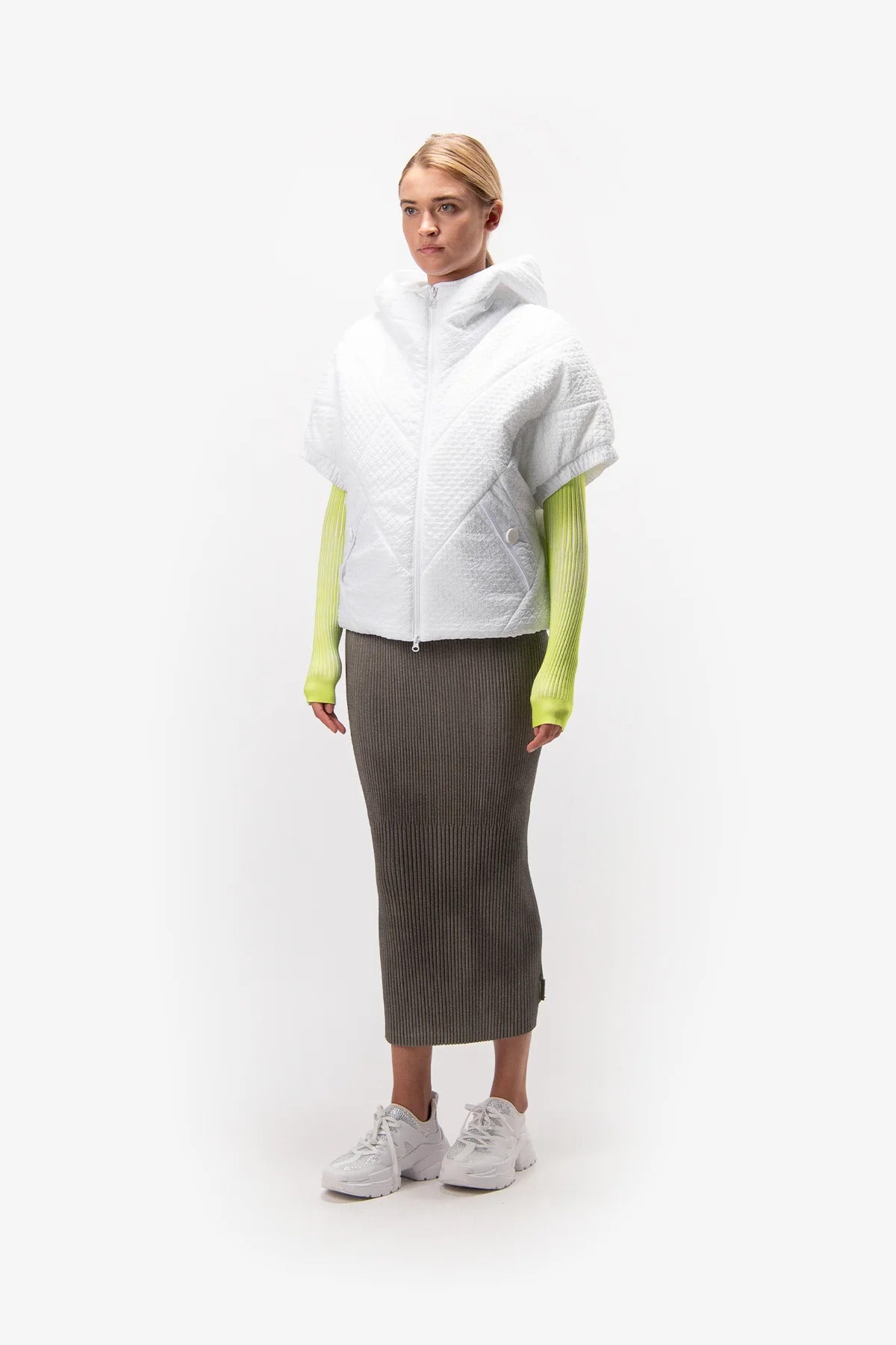 Fashionable Vest Made of Crashed Nylon