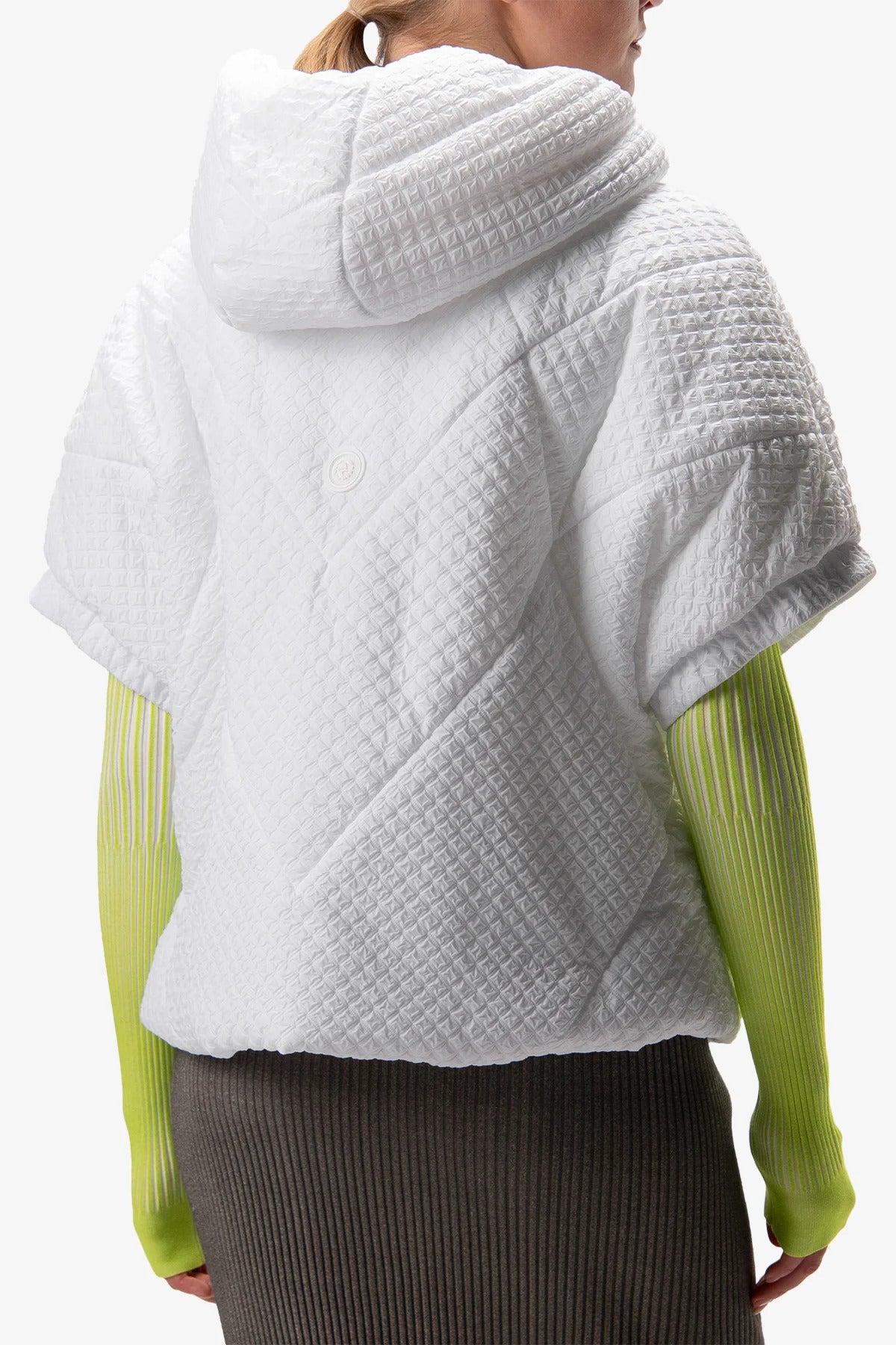 Fashionable Vest Made of Crashed Nylon