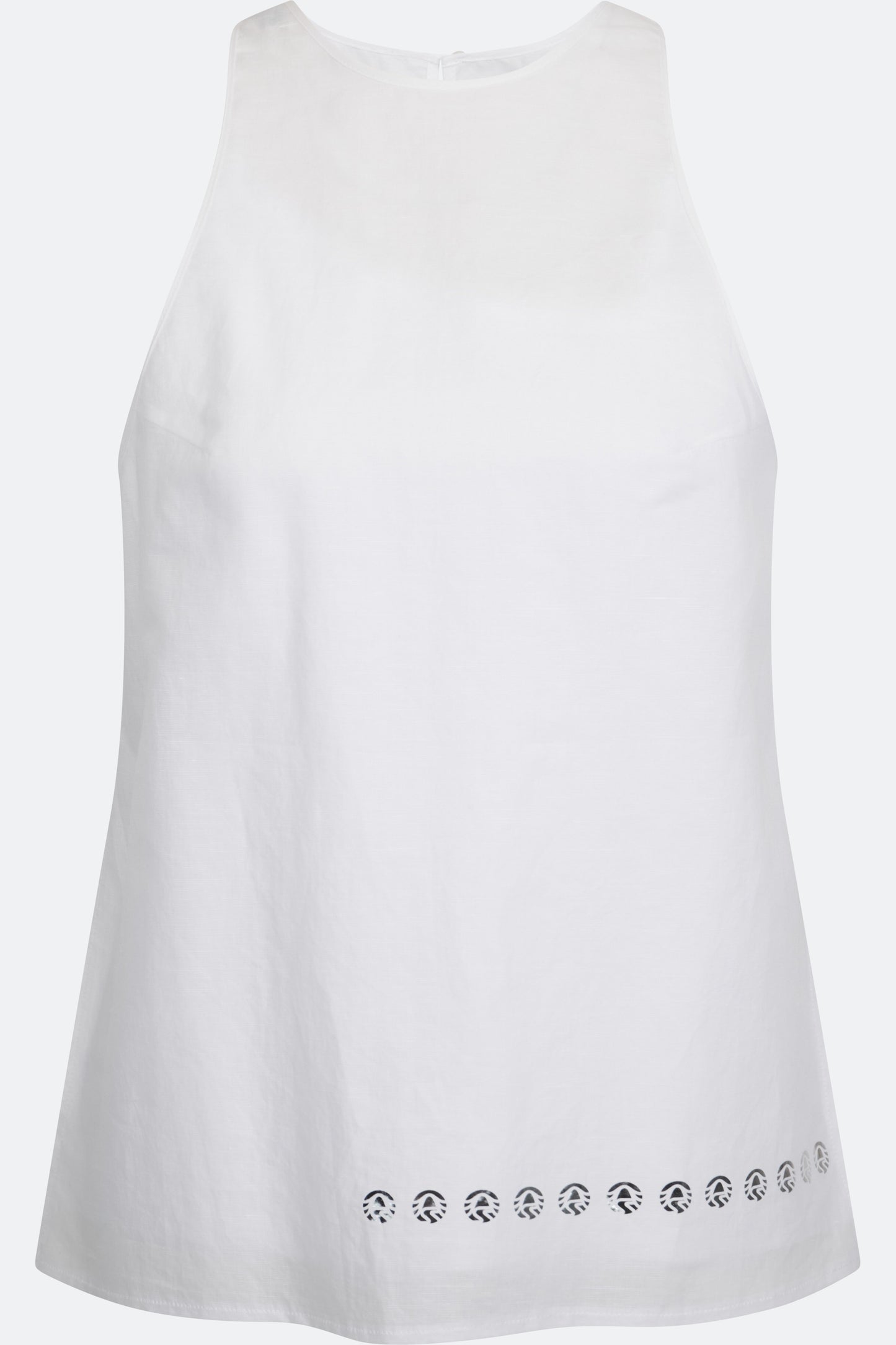 Sleeveless Top with Round Neckline