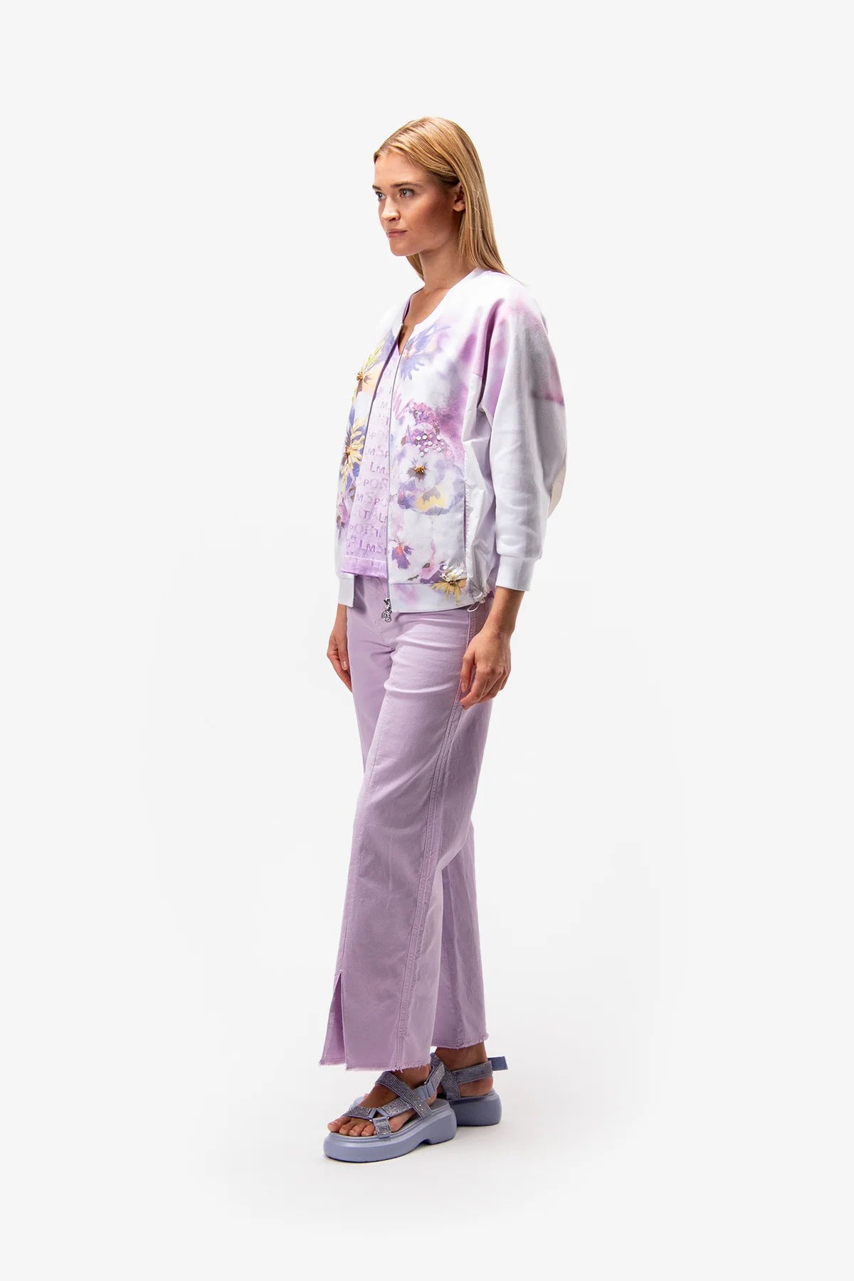 Sweat Jacket with Dropped Shoulder