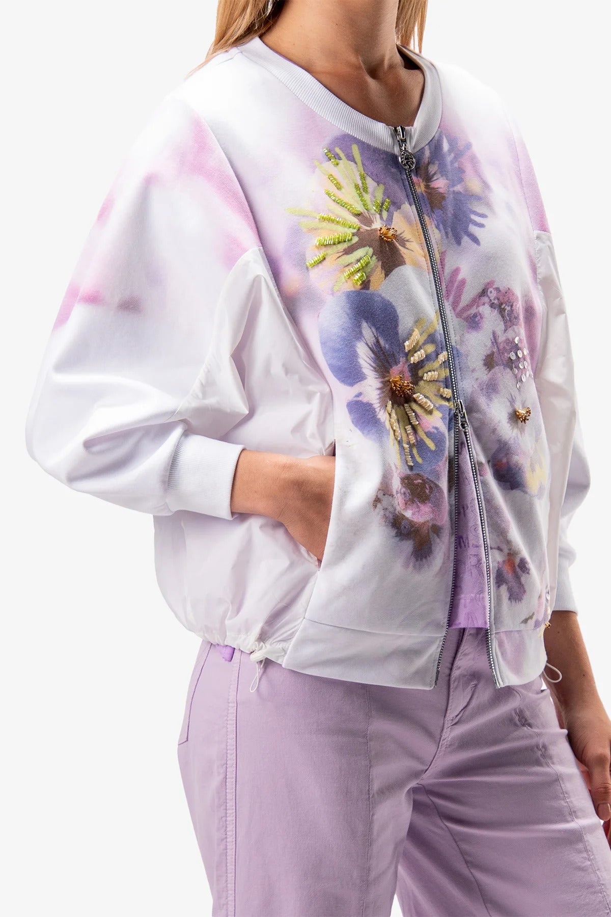 Sweat Jacket with Dropped Shoulder