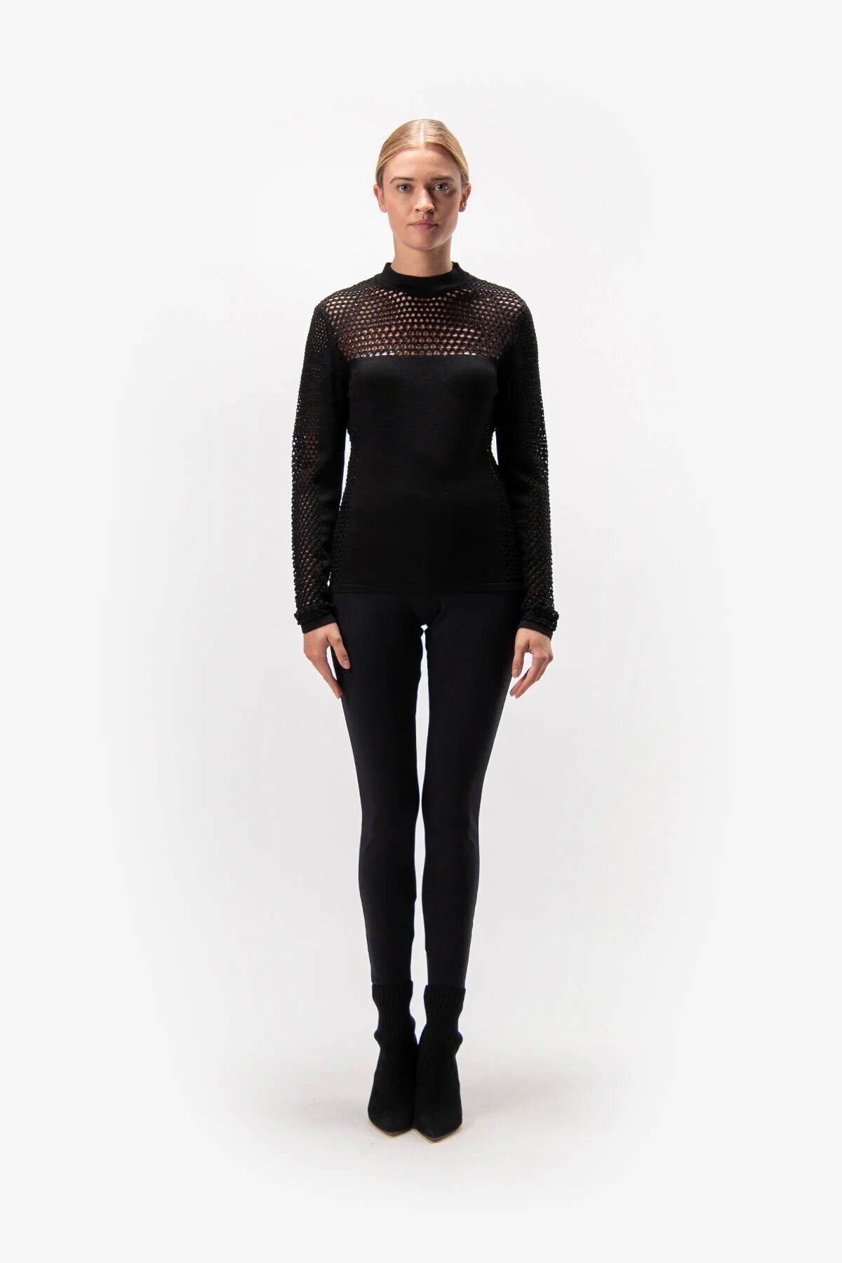 Sweater with Mesh Detail