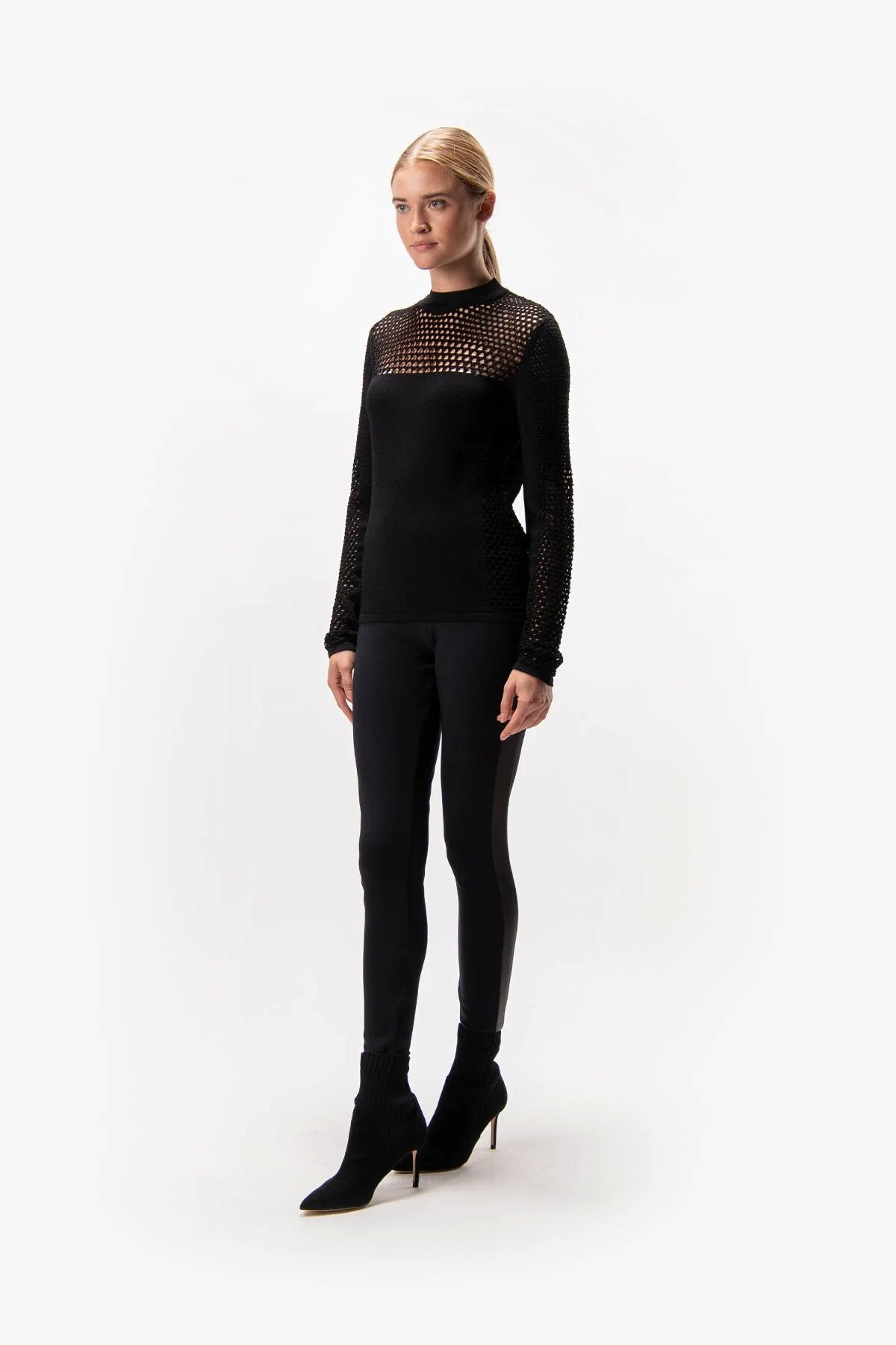 Sweater with Mesh Detail