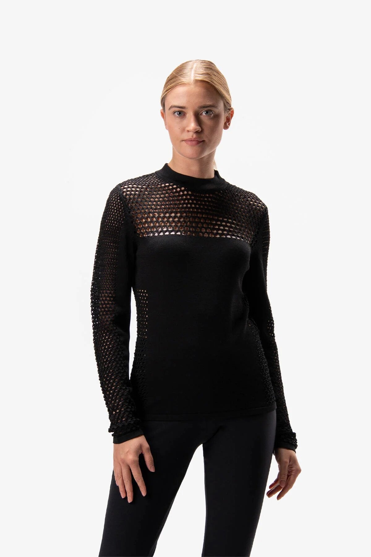 Sweater with Mesh Detail