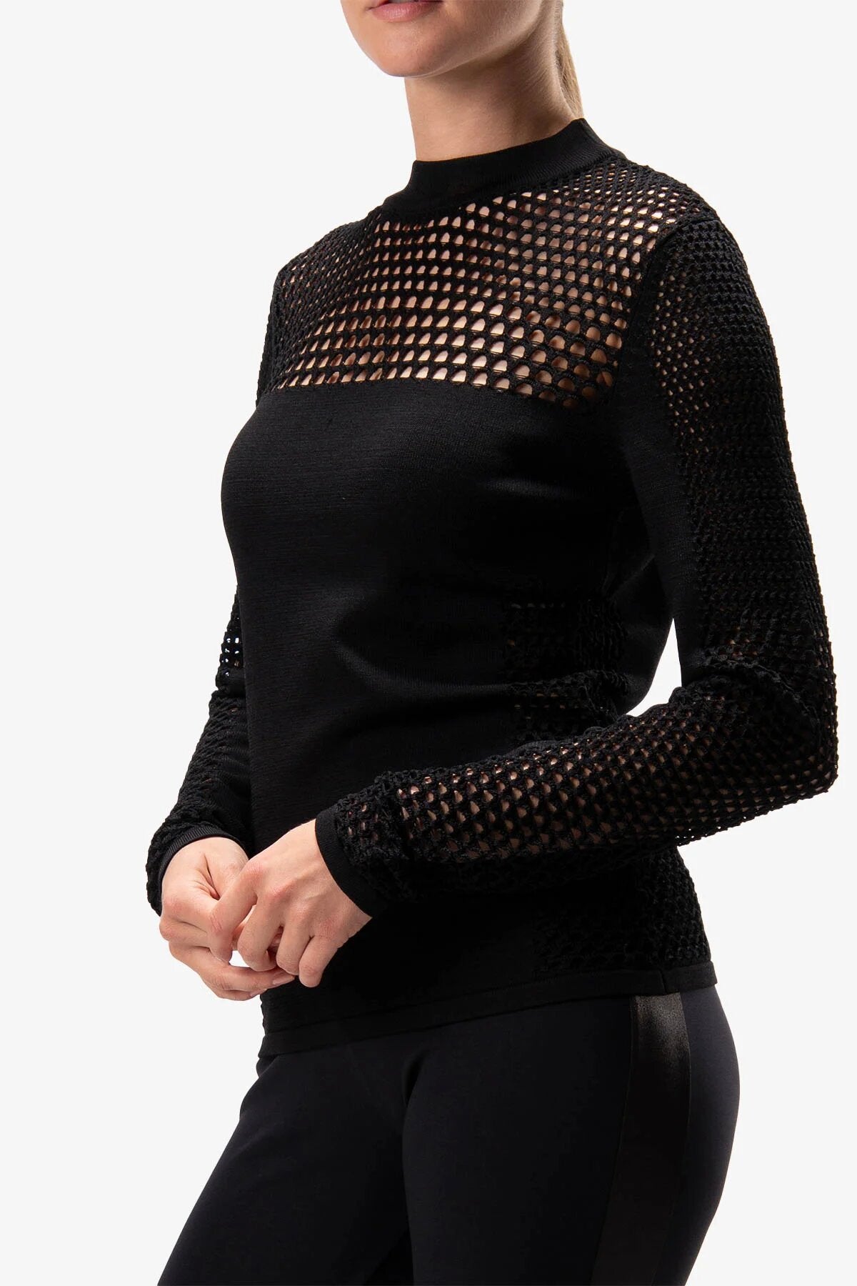Sweater with Mesh Detail