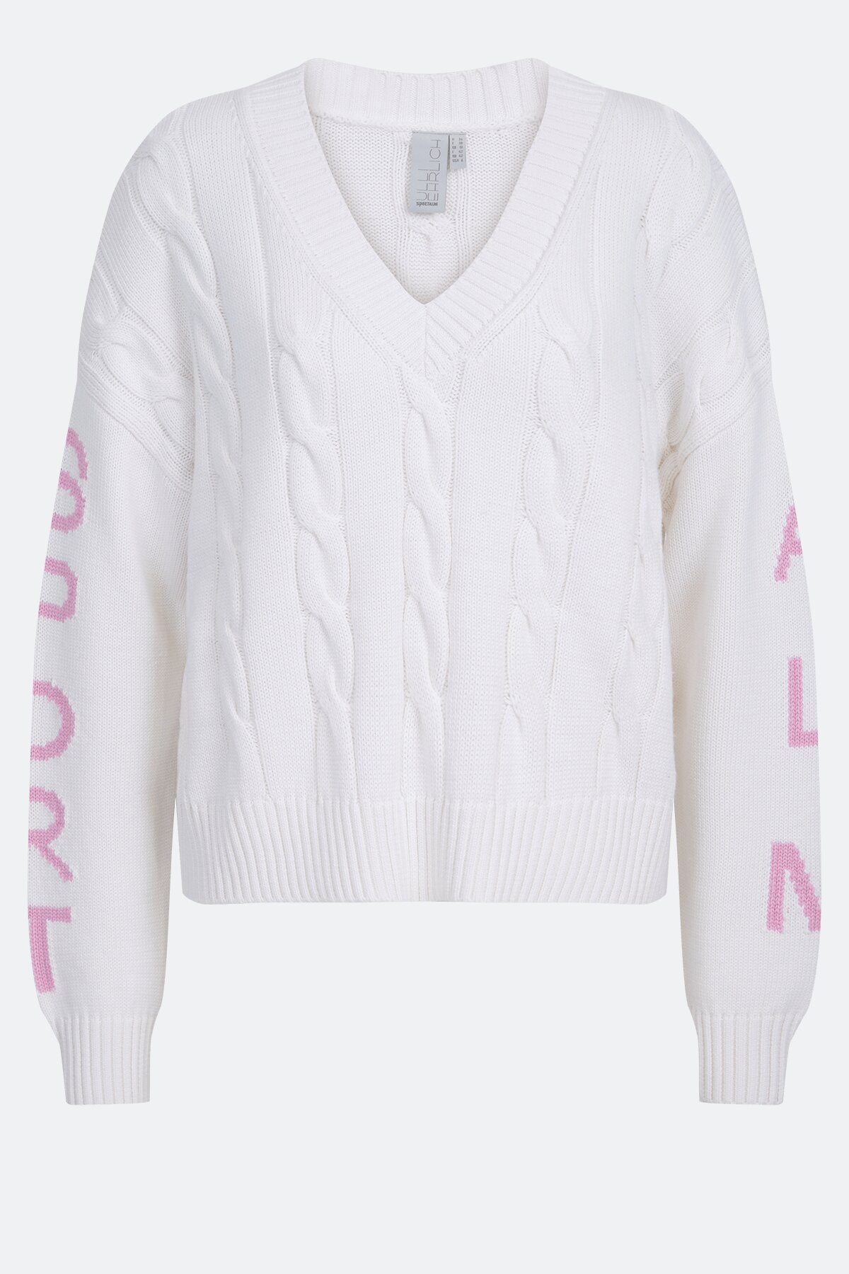 Knitted Sweater with Cable Pattern