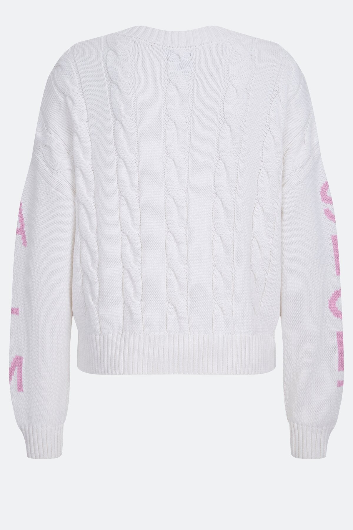 Knitted Sweater with Cable Pattern