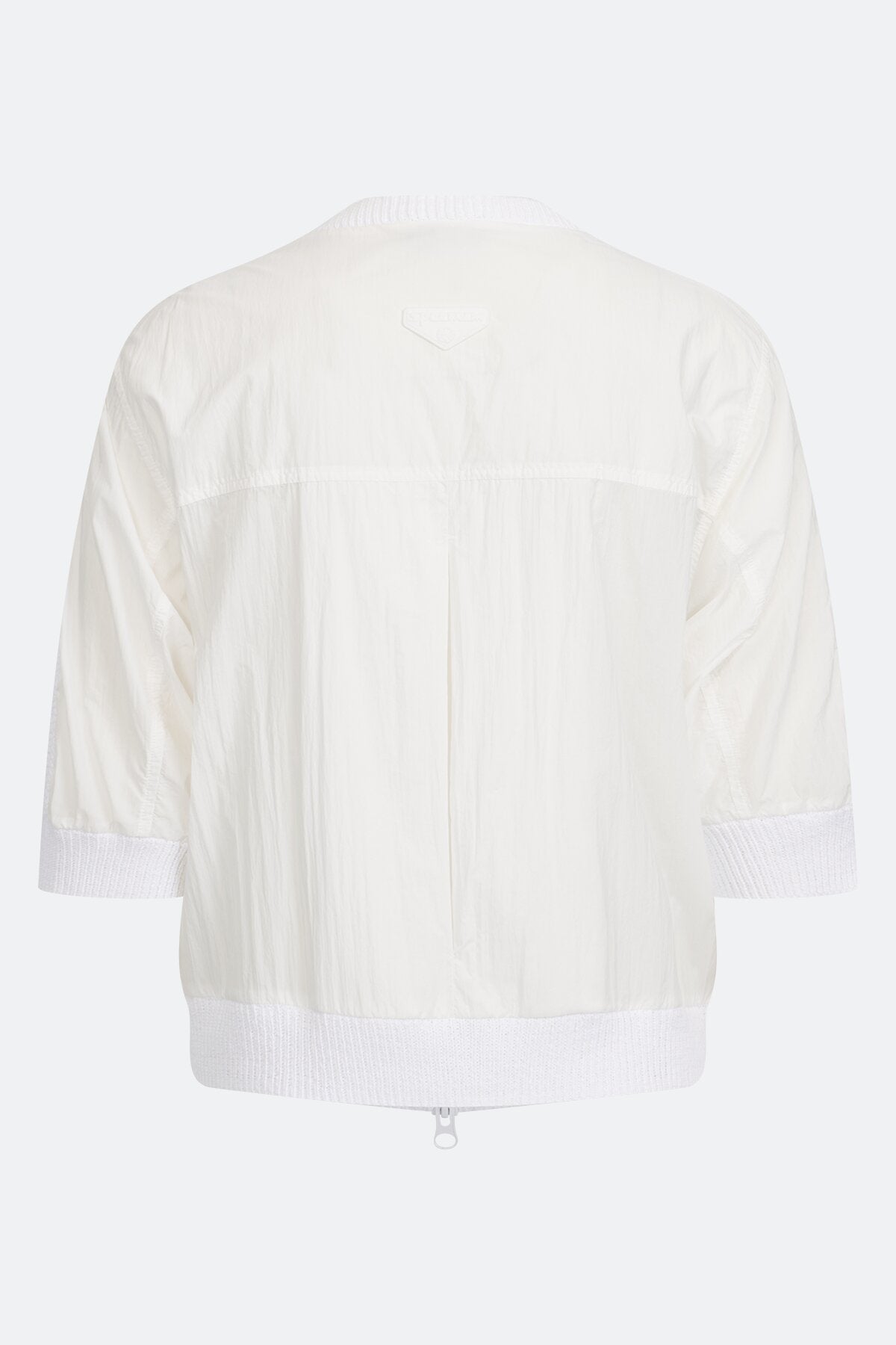 拉链插肩袖针织开衫