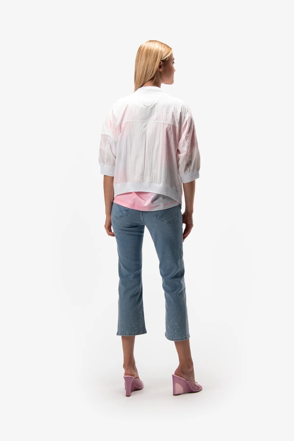 拉链插肩袖针织开衫