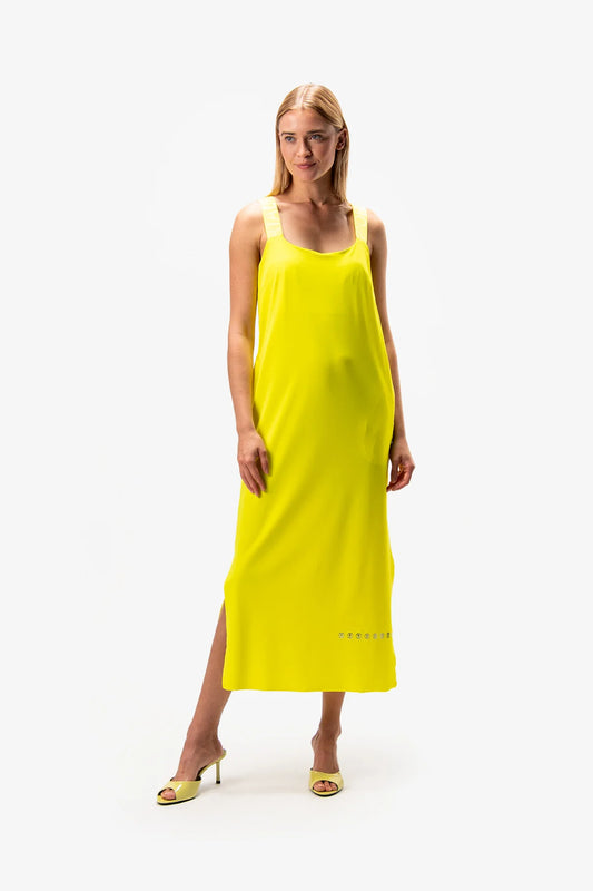 Sleeveless Dress with Round Neckline