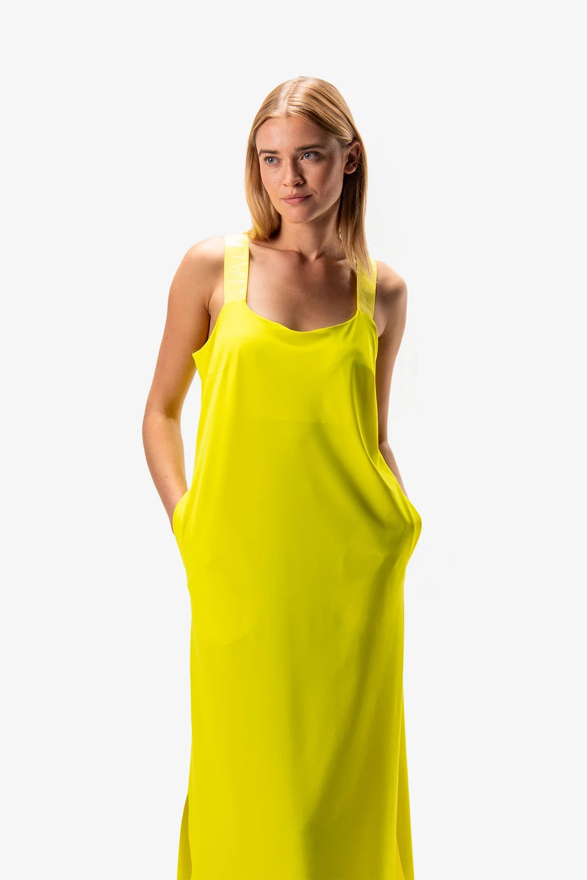 Sleeveless Dress with Round Neckline
